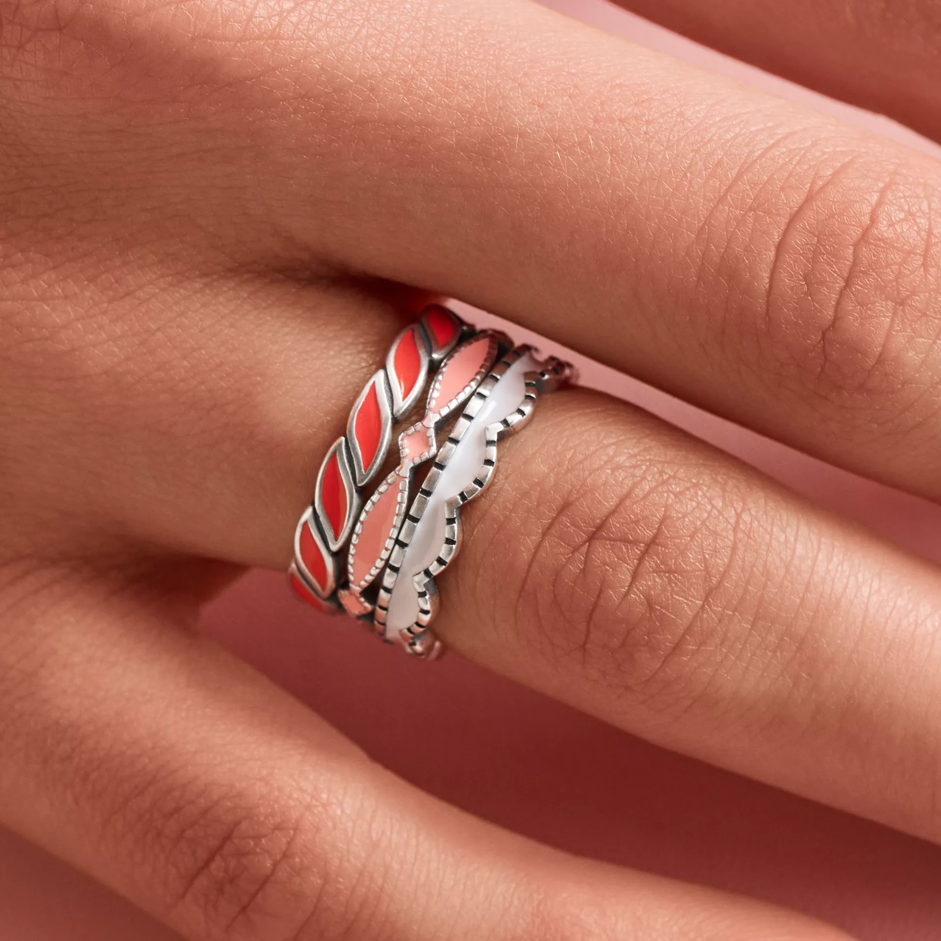 Enamel Cordoba Stacker Ring - Image 4