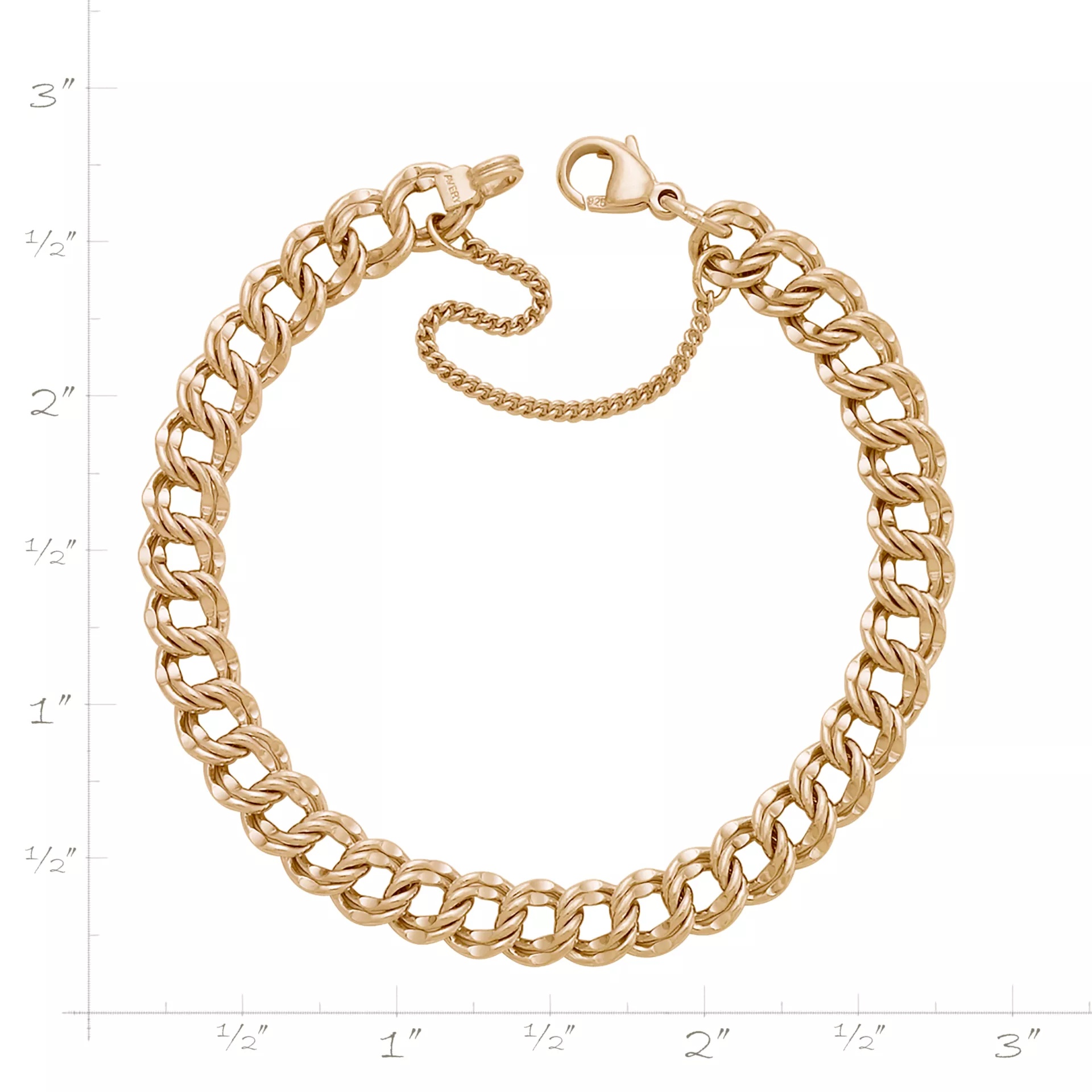 Medium Double Curb Charm Bracelet - Image 2