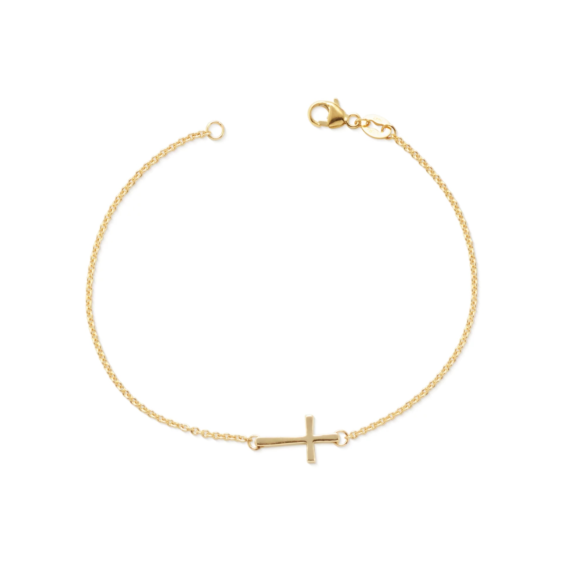 Petite Latin Cross Link Bracelet