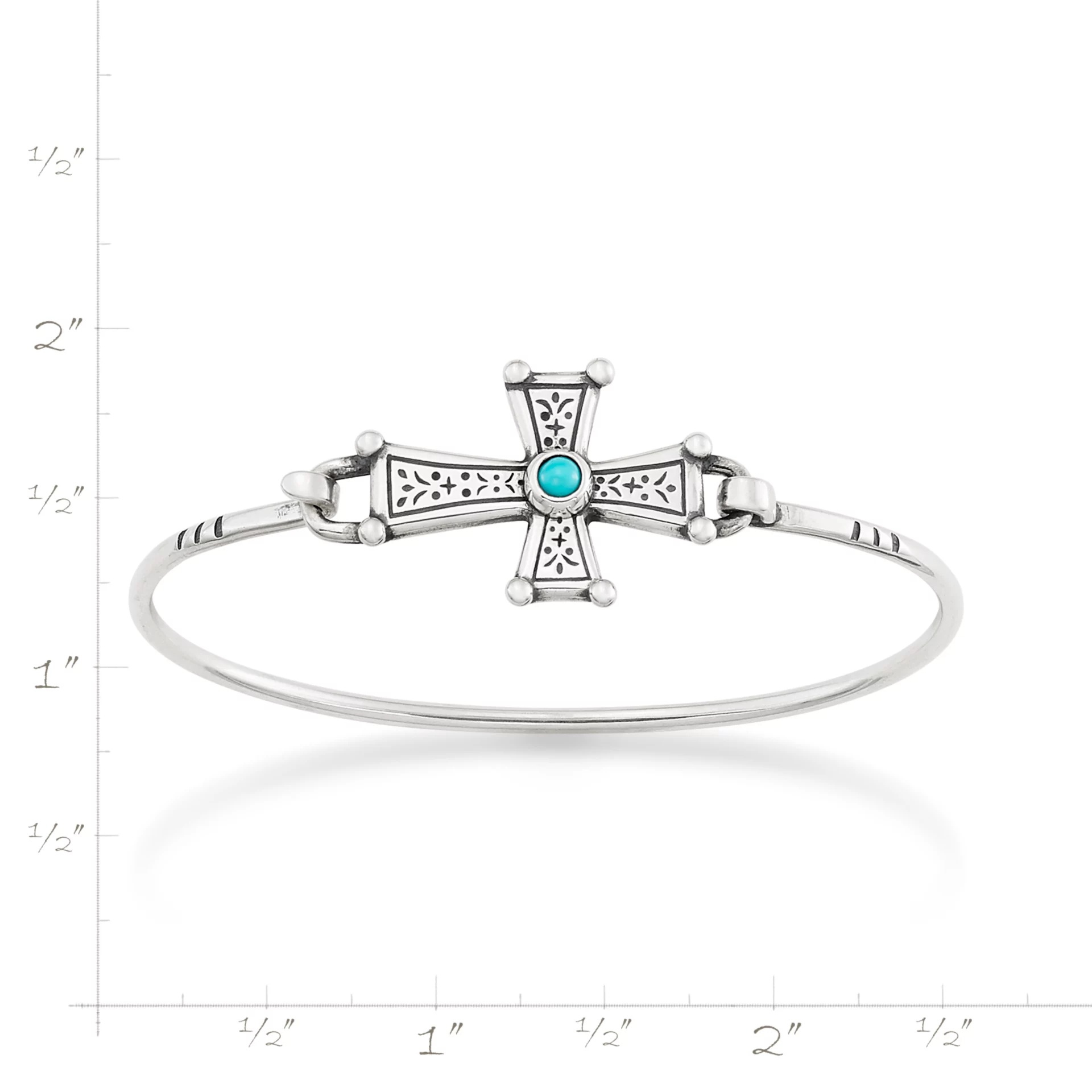 Mission Cross Hook-On Bracelet with Turquoise - Image 3