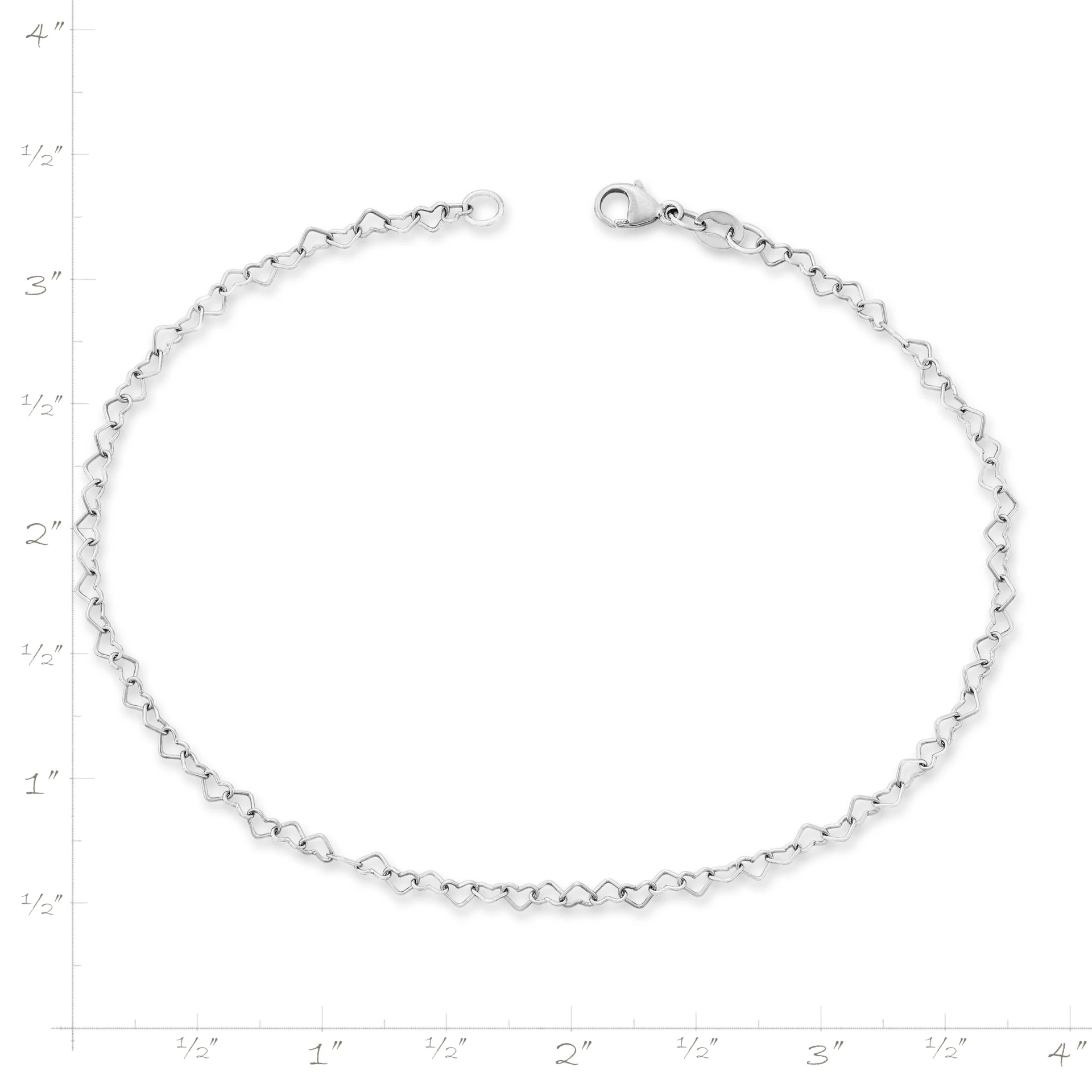 Delicate Connected Hearts Anklet - Image 5