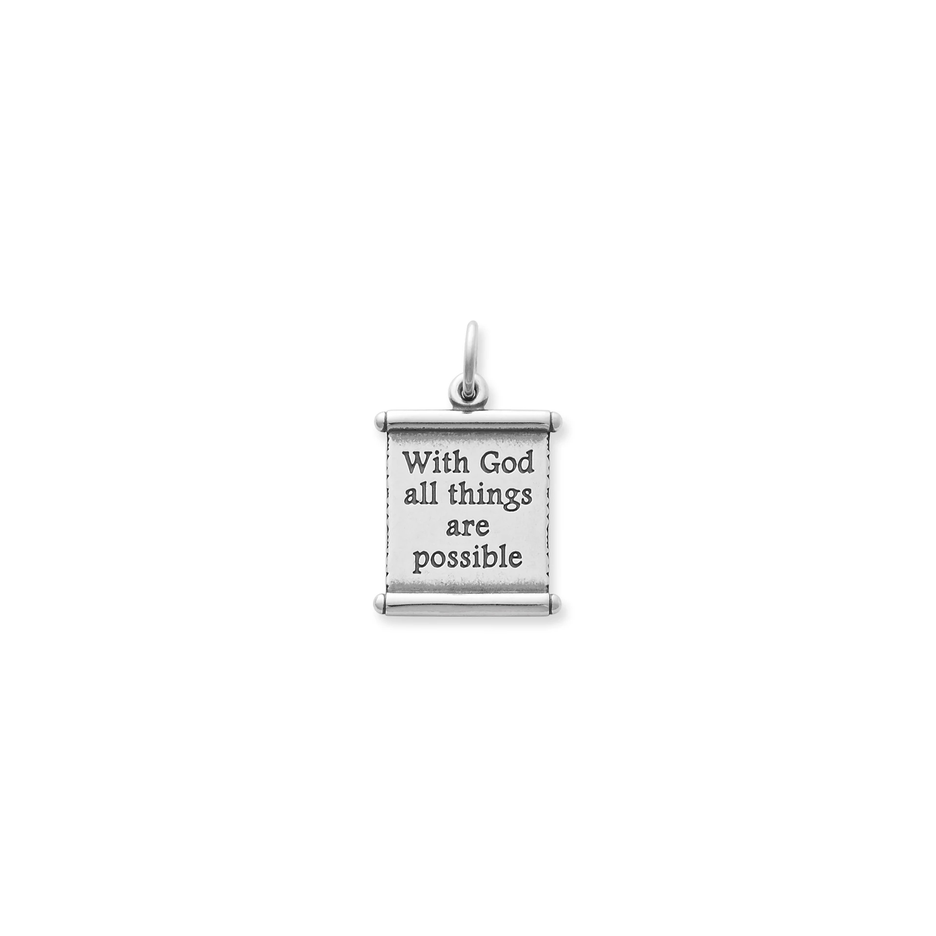 All Things Are Possible Scroll Charm