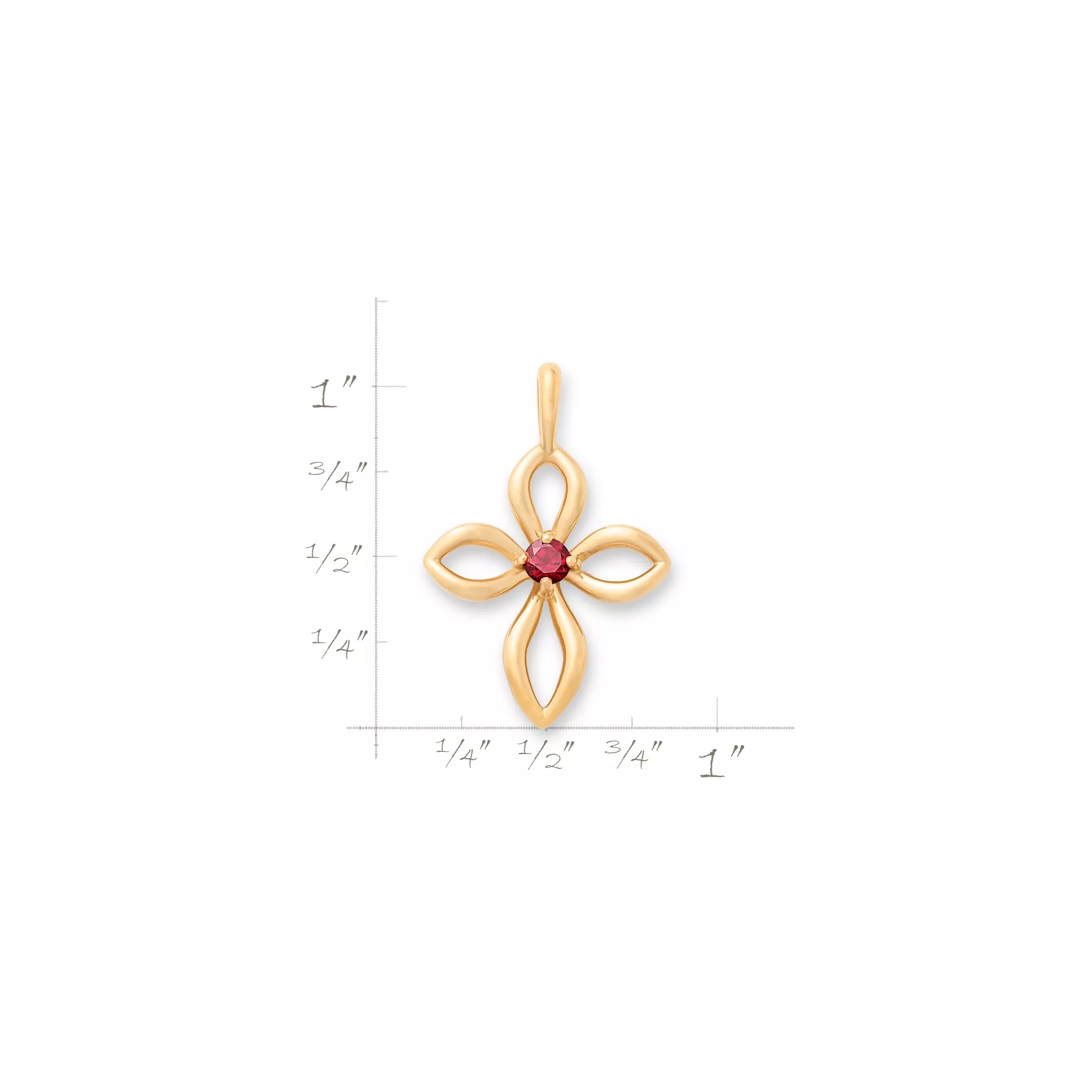 Avery Remembrance Birthstone Cross Pendant - Image 3