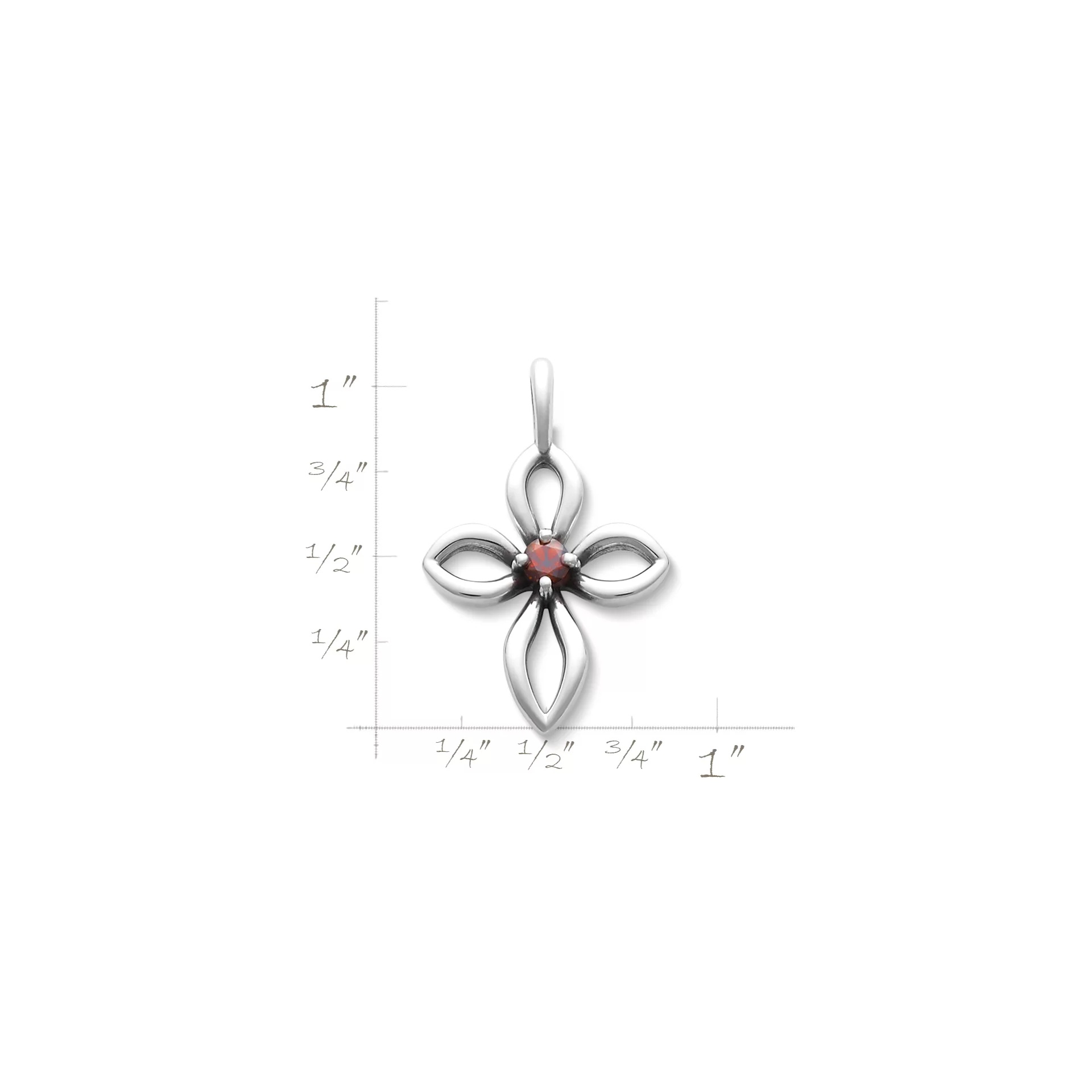 Avery Remembrance Birthstone Cross Pendant - Image 3