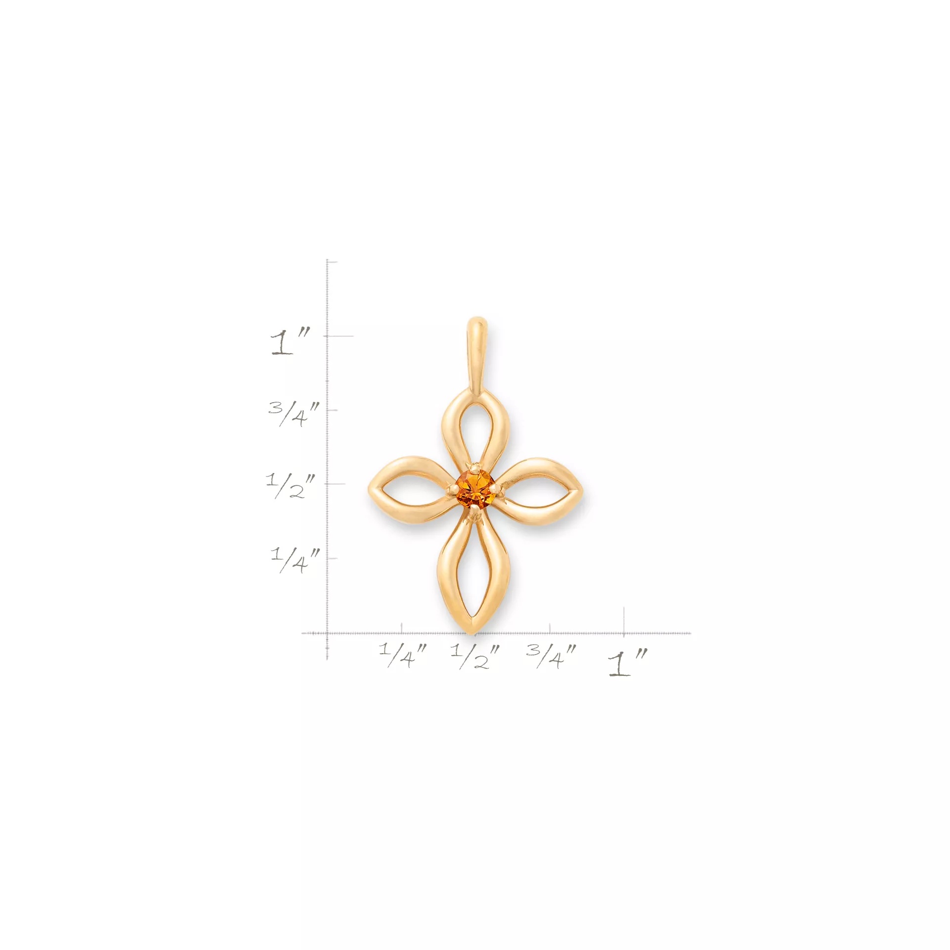 Avery Remembrance Birthstone Cross Pendant - Image 3