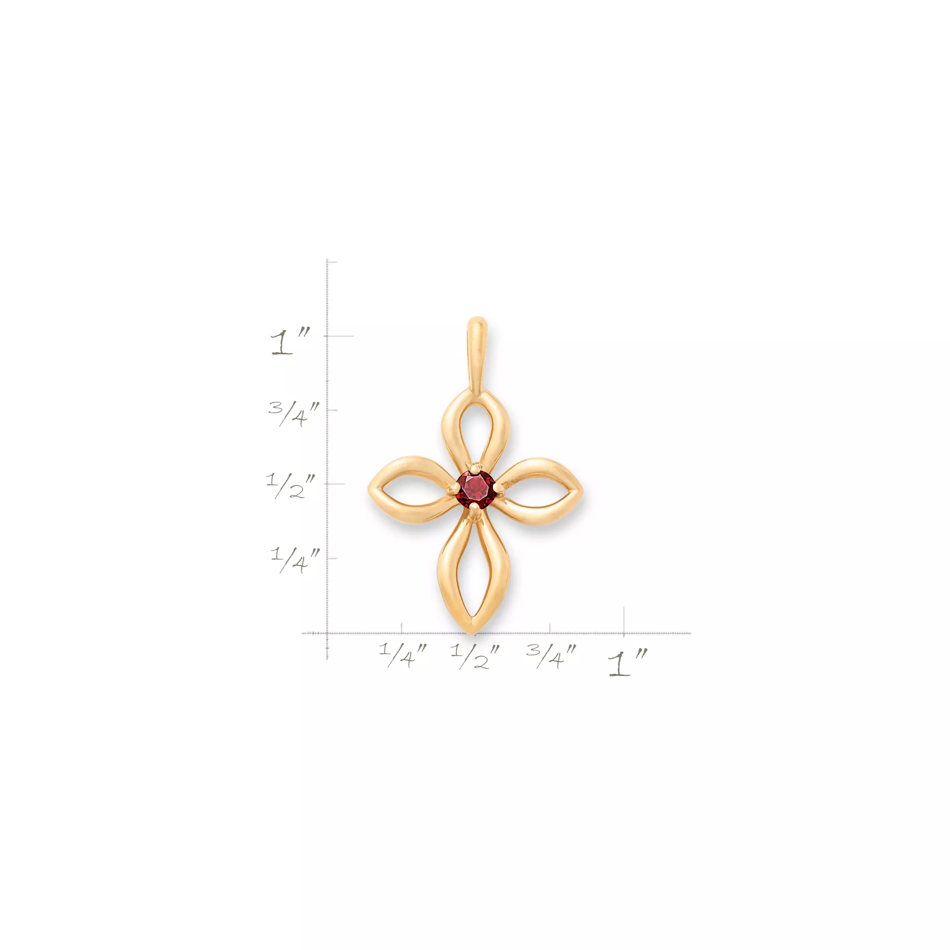 Avery Remembrance Birthstone Cross Pendant - Image 3