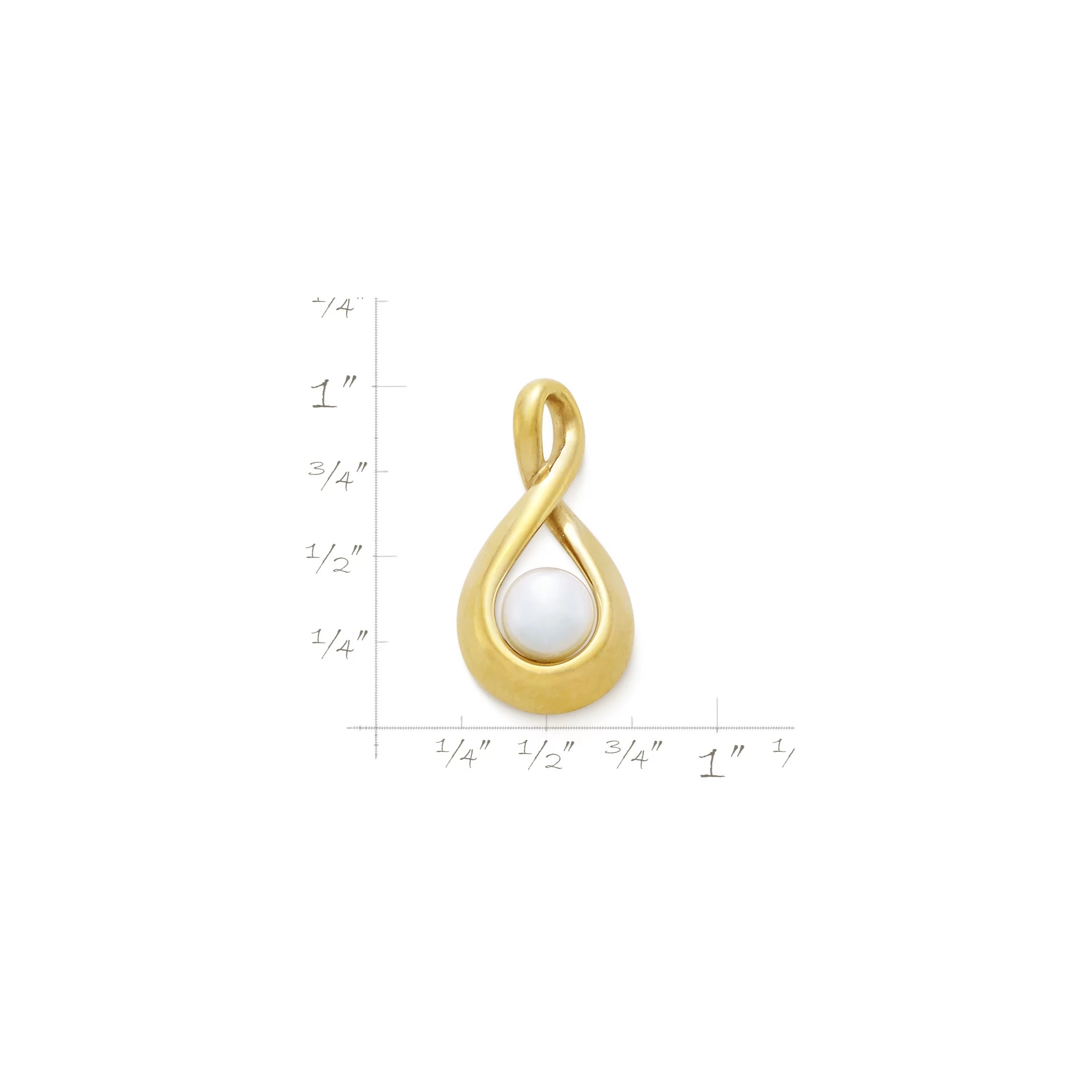 Graceful Twist Pendant with Cultured Pearl - Image 2