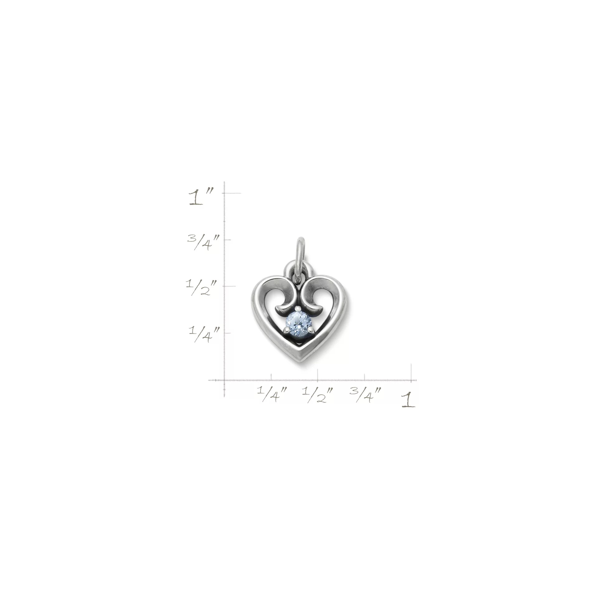 Avery Remembrance Heart Birthstone Charm - Image 2