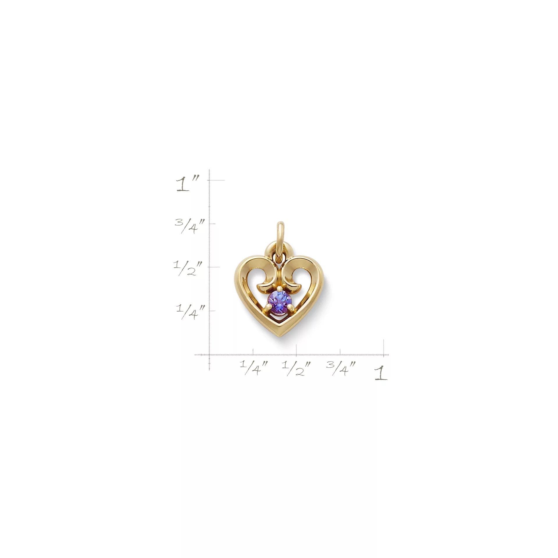 Avery Remembrance Heart Birthstone Charm - Image 2