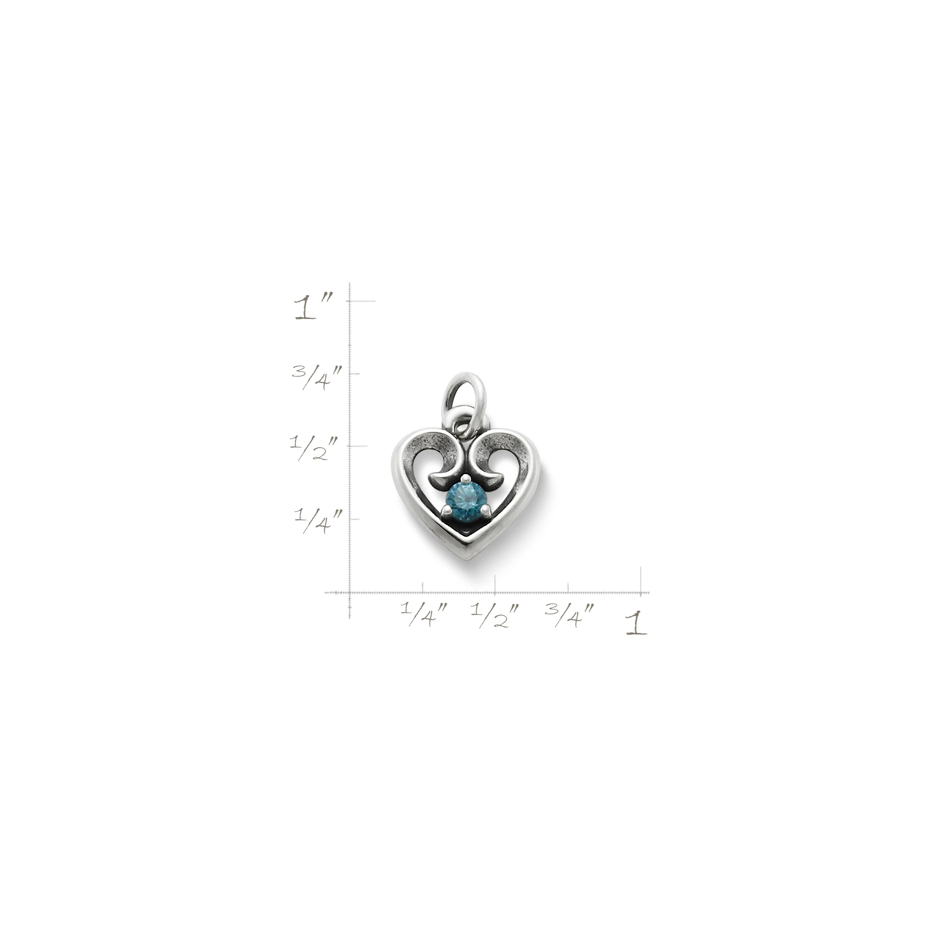 Avery Remembrance Heart Birthstone Charm - Image 2