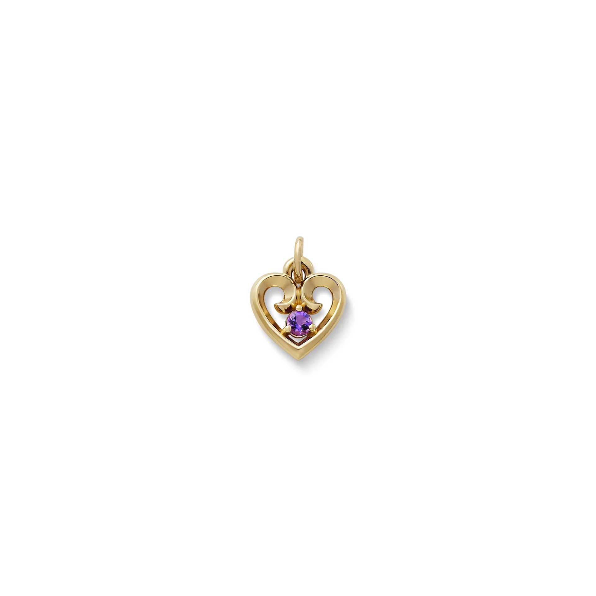 Avery Remembrance Heart Birthstone Charm