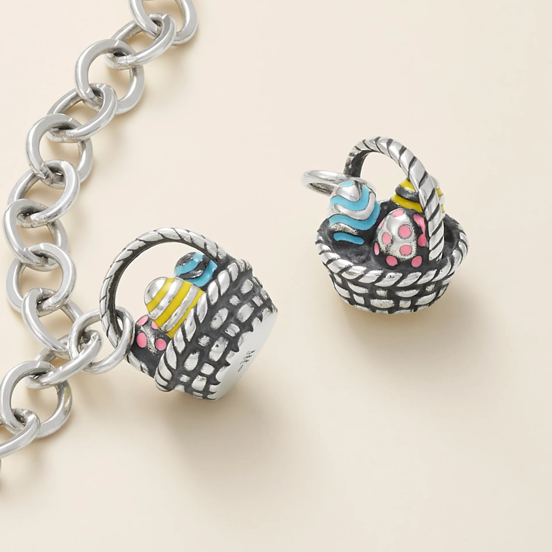 Enamel Easter Basket Charm - Image 2