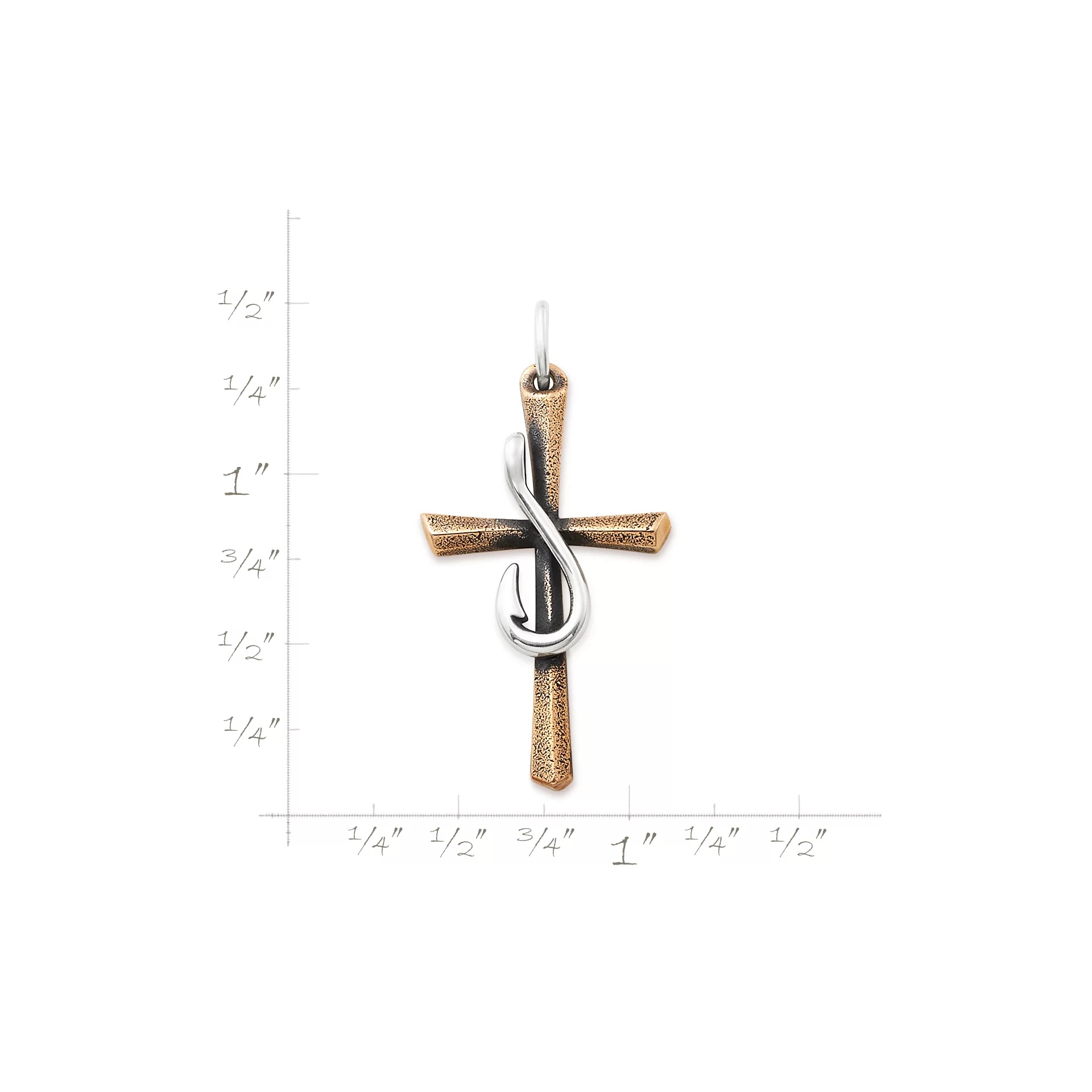 Fishers of Men Sculpted Cross Pendant - Image 3