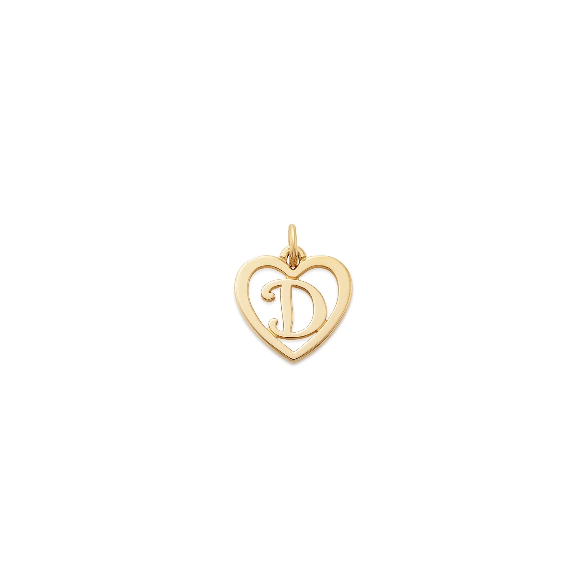 Heart Script Initial Charm