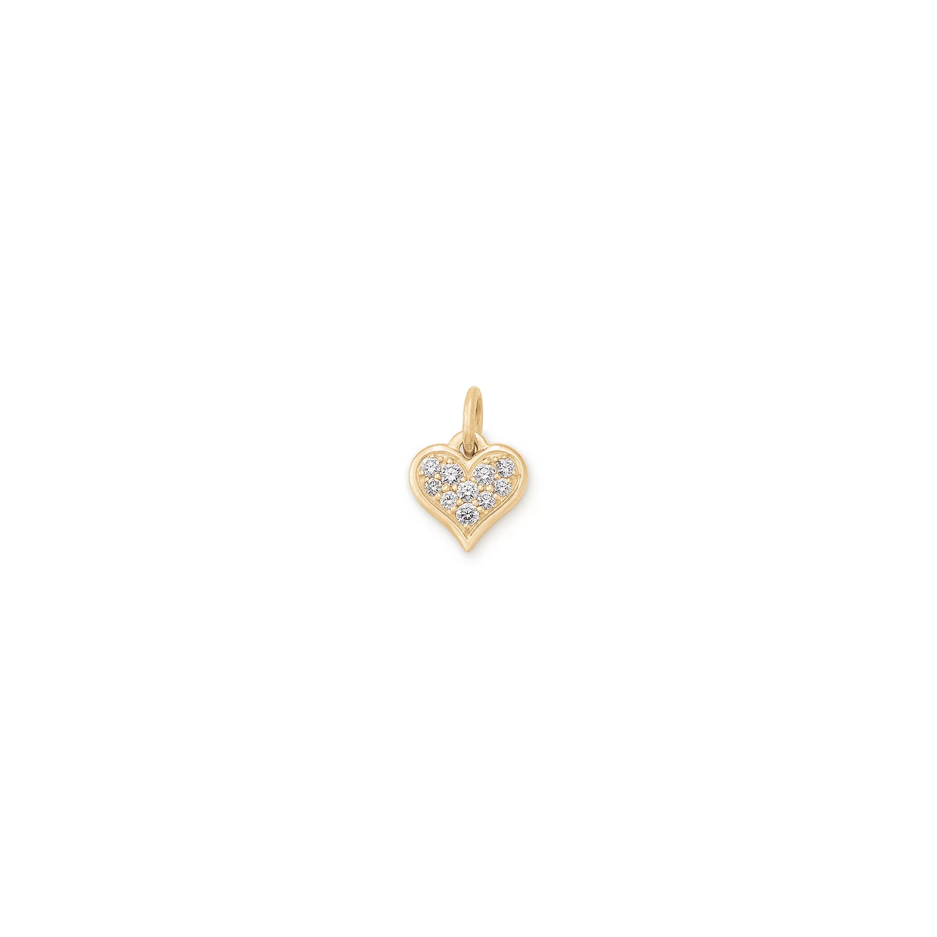 Delicate Pave Diamond Heart Pendant