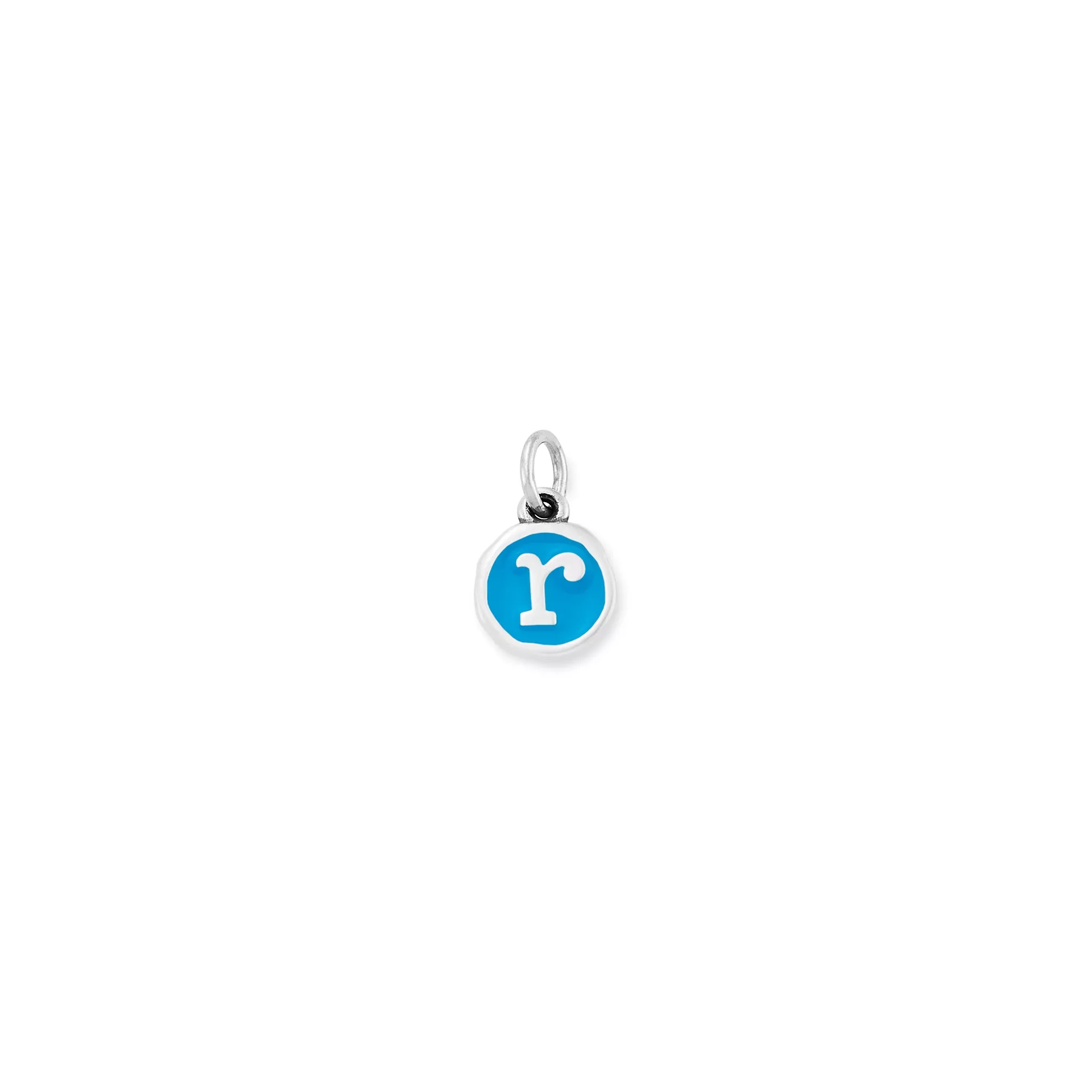 Enamel Initial Disc Charm