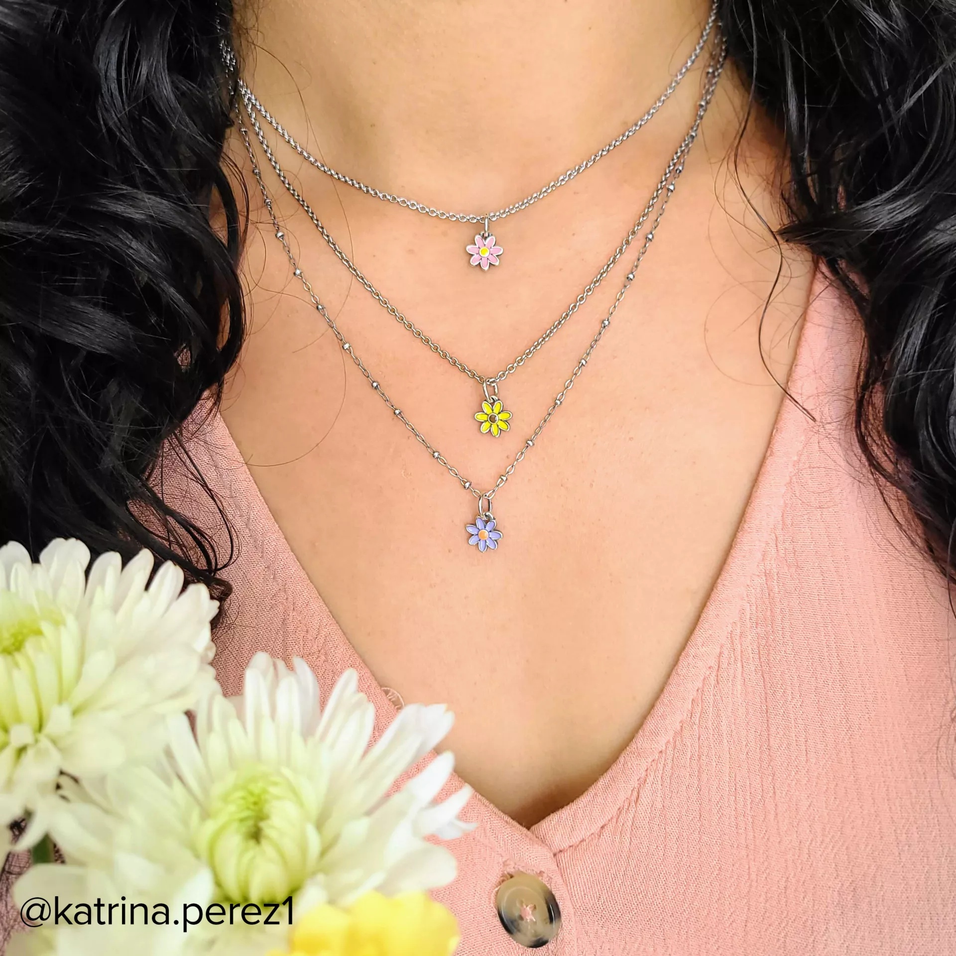 Enamel Mini Flower Charm - Image 4