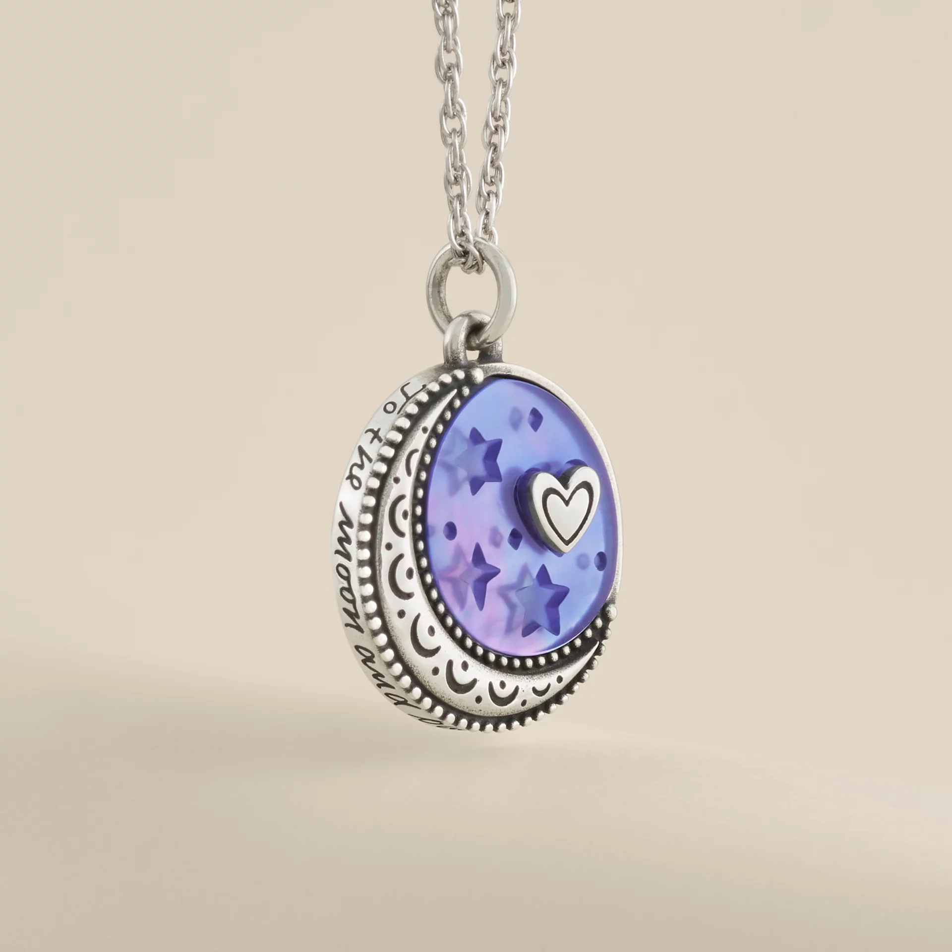 To the Moon and Back Sculpted Layered Gemstone Pendant - Image 4