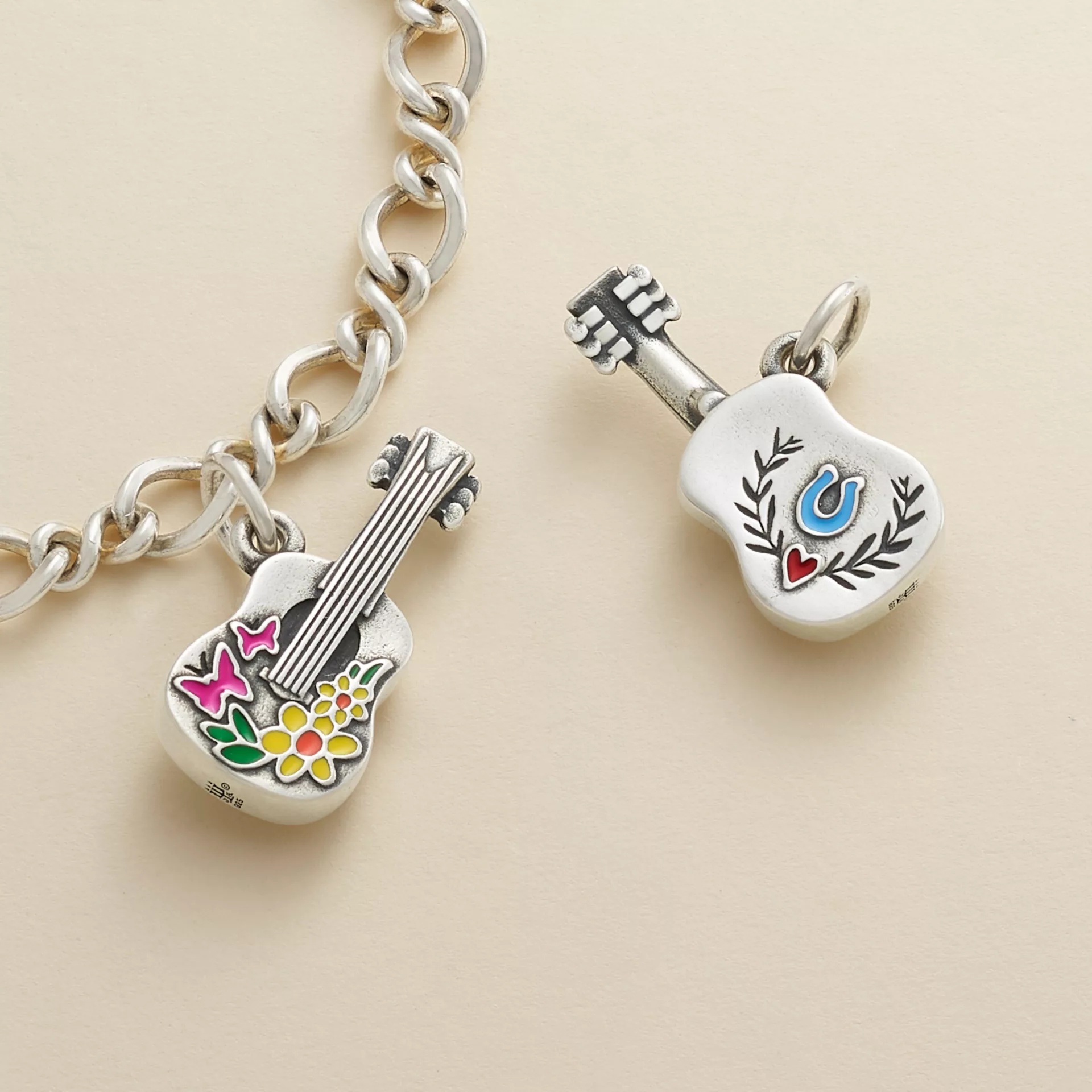 Enamel Festive Guitar Charm - Image 3