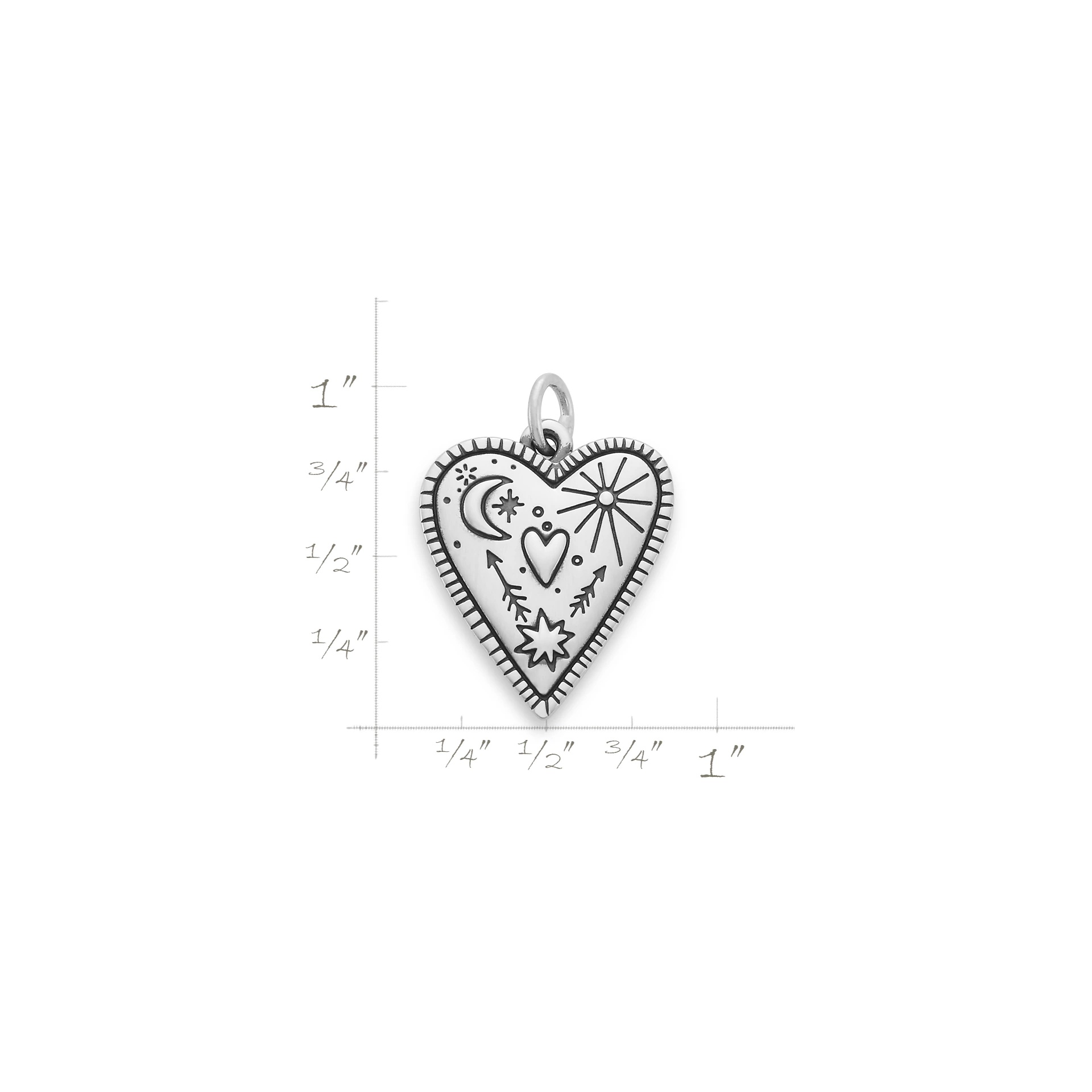 Western Sky Heart Charm - Image 4