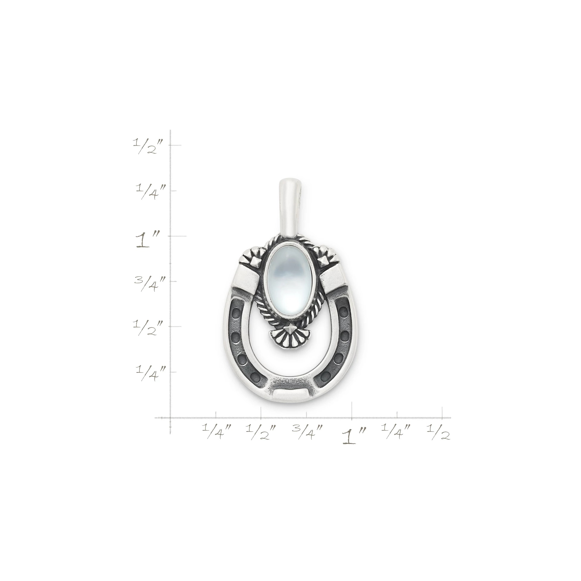 Western Horseshoe Gemstone Pendant - Image 6