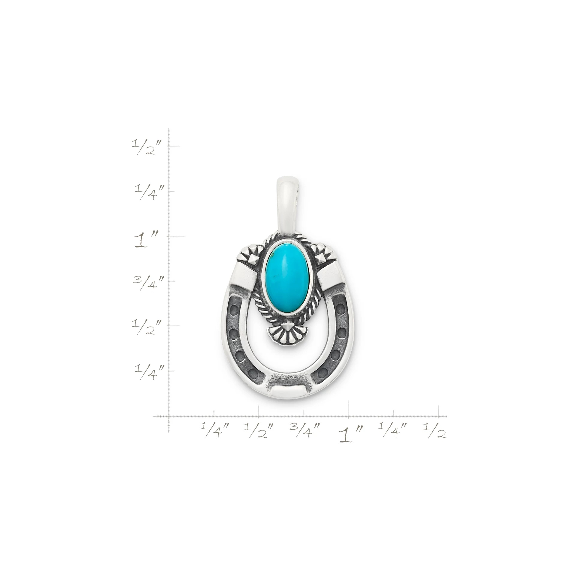 Western Horseshoe Gemstone Pendant - Image 6