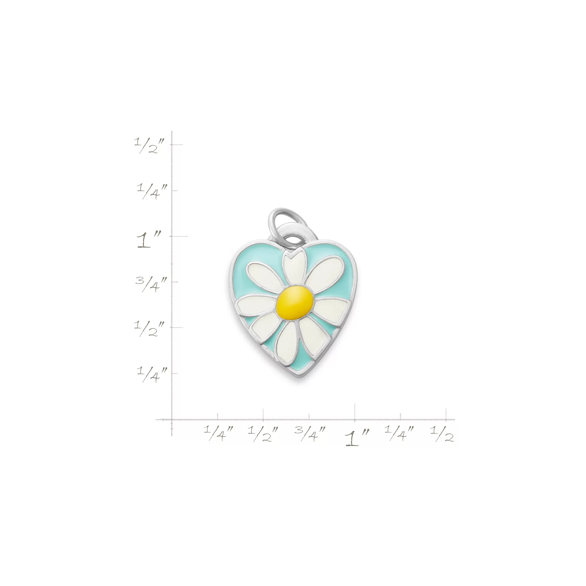 Enamel Daisy Heart Charm - Image 5