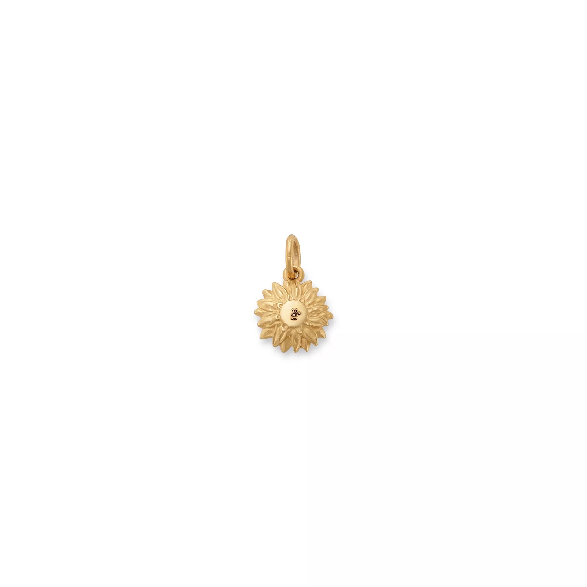 Pave Diamond Sunflower Pendant - Image 2