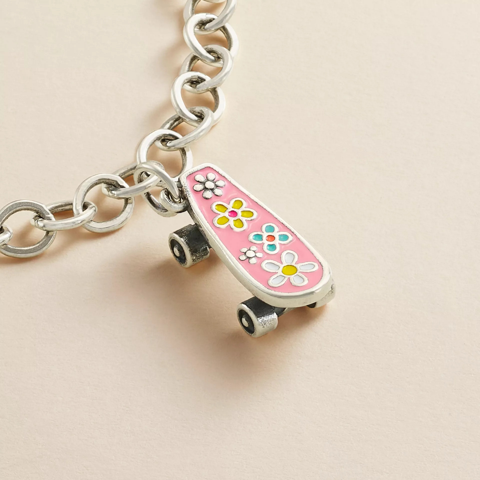 Enamel Floral Skateboard - Image 3