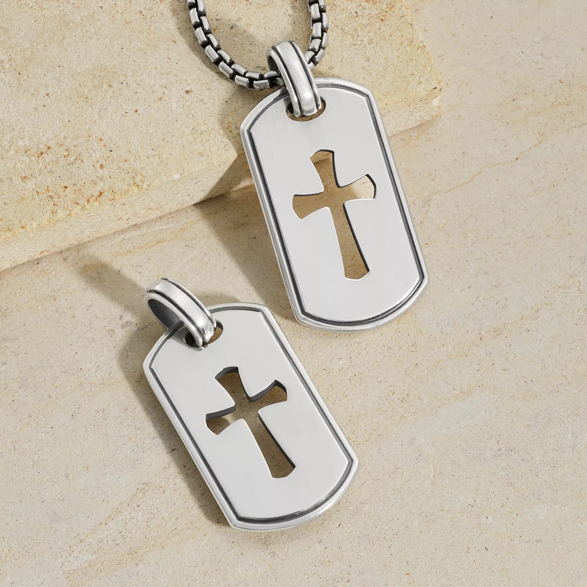 Classic Tag Cross Pendant - Image 3
