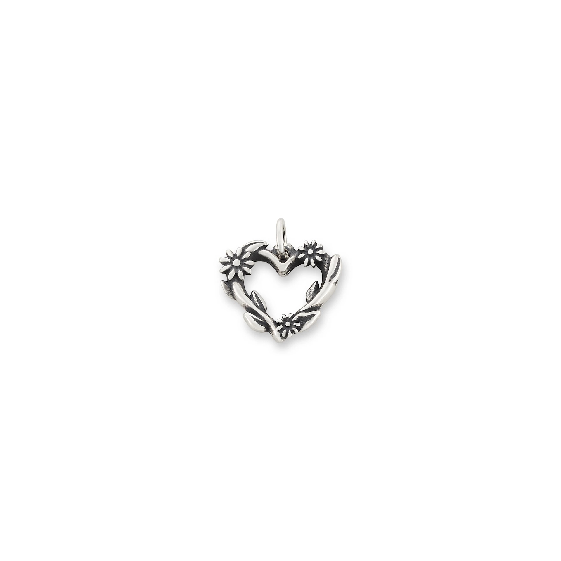Flowering Vines Heart Charm
