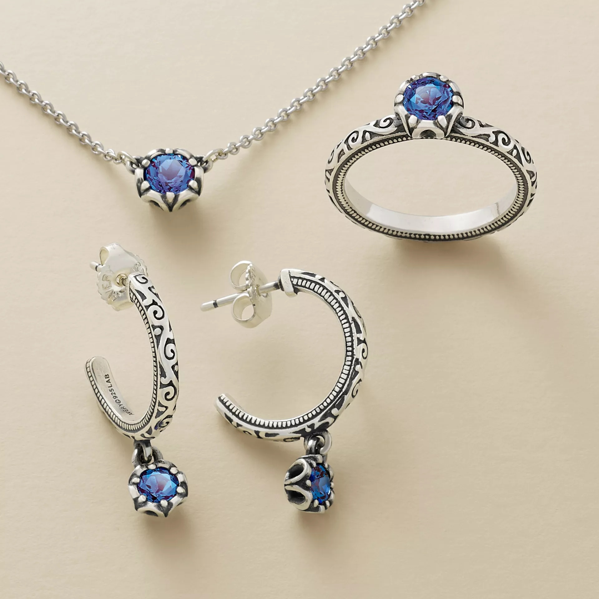 Cherished Birthstone Hoop Dangle EarShop All Rings - Image 3