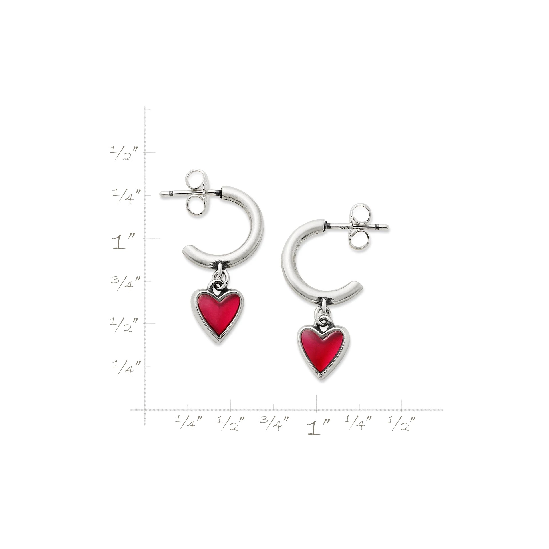 Sweetheart Gemstone Hoop Dangle EarShop All Rings - Image 6