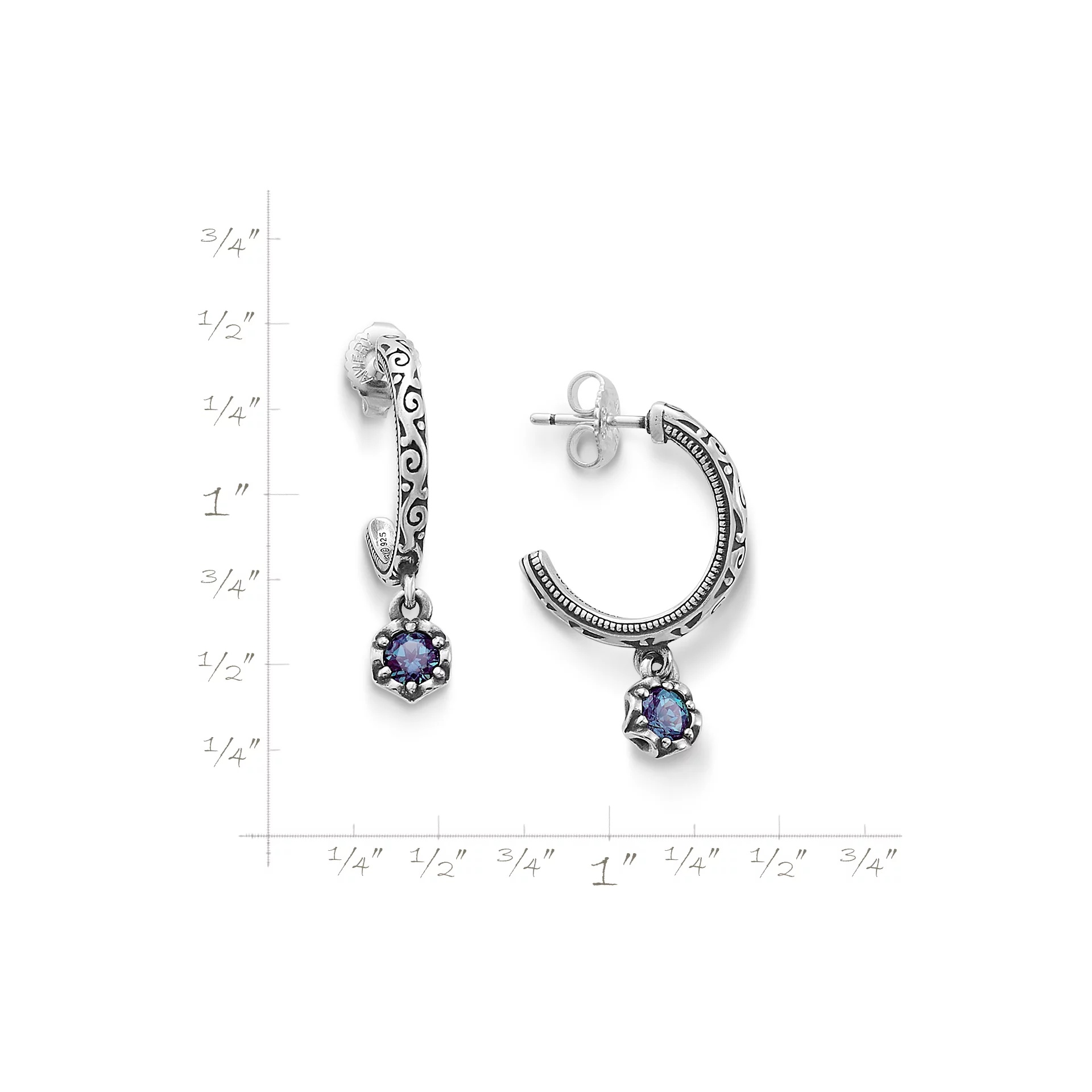 Cherished Birthstone Hoop Dangle EarShop All Rings - Image 5