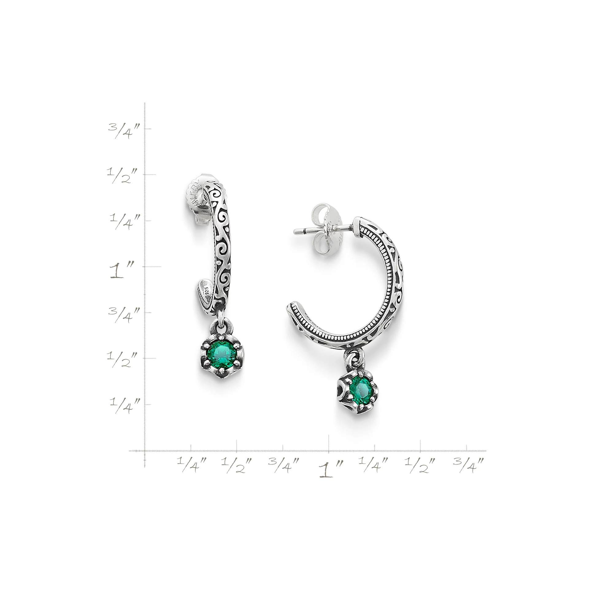 Cherished Birthstone Hoop Dangle EarShop All Rings - Image 5