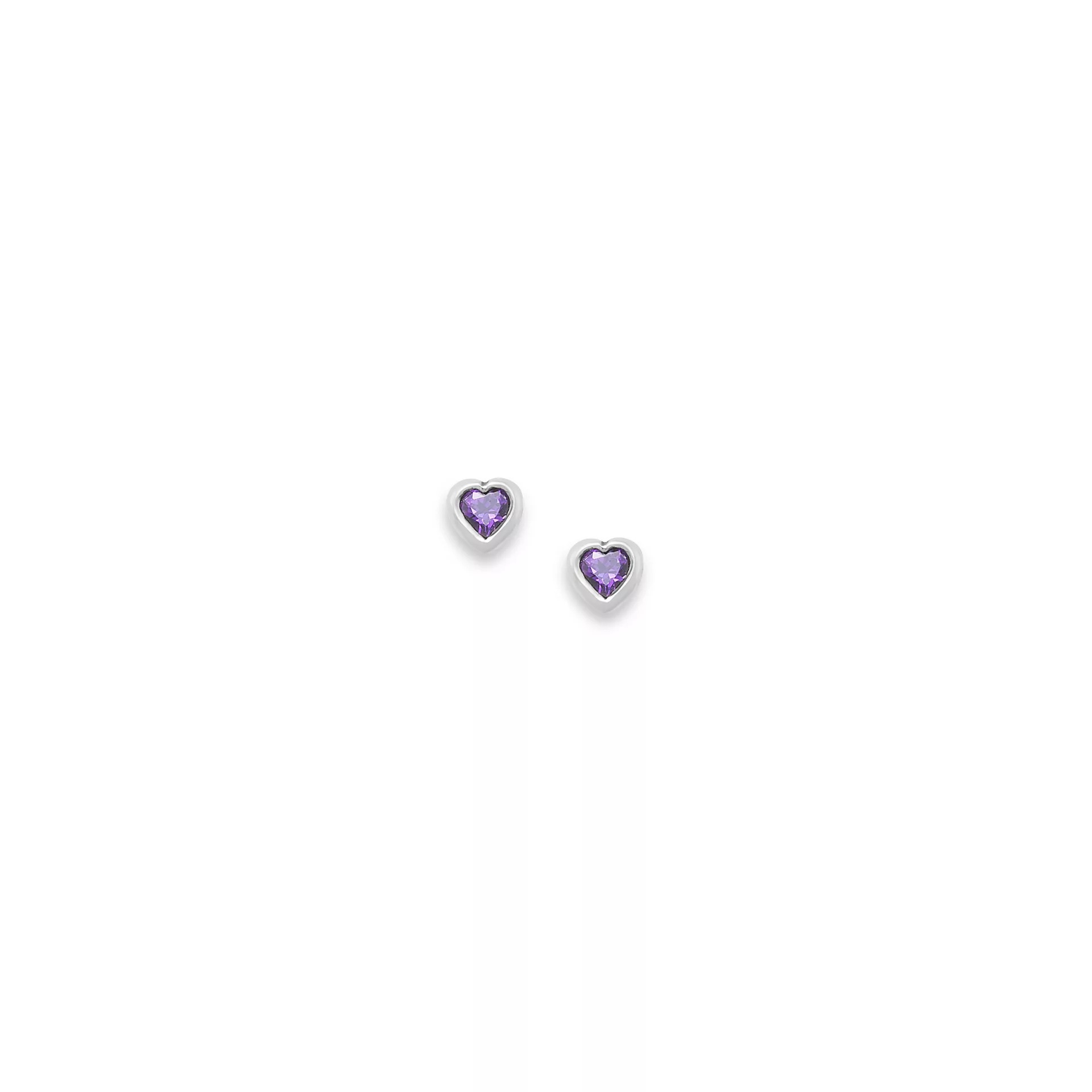 Heart Gemstone Studs