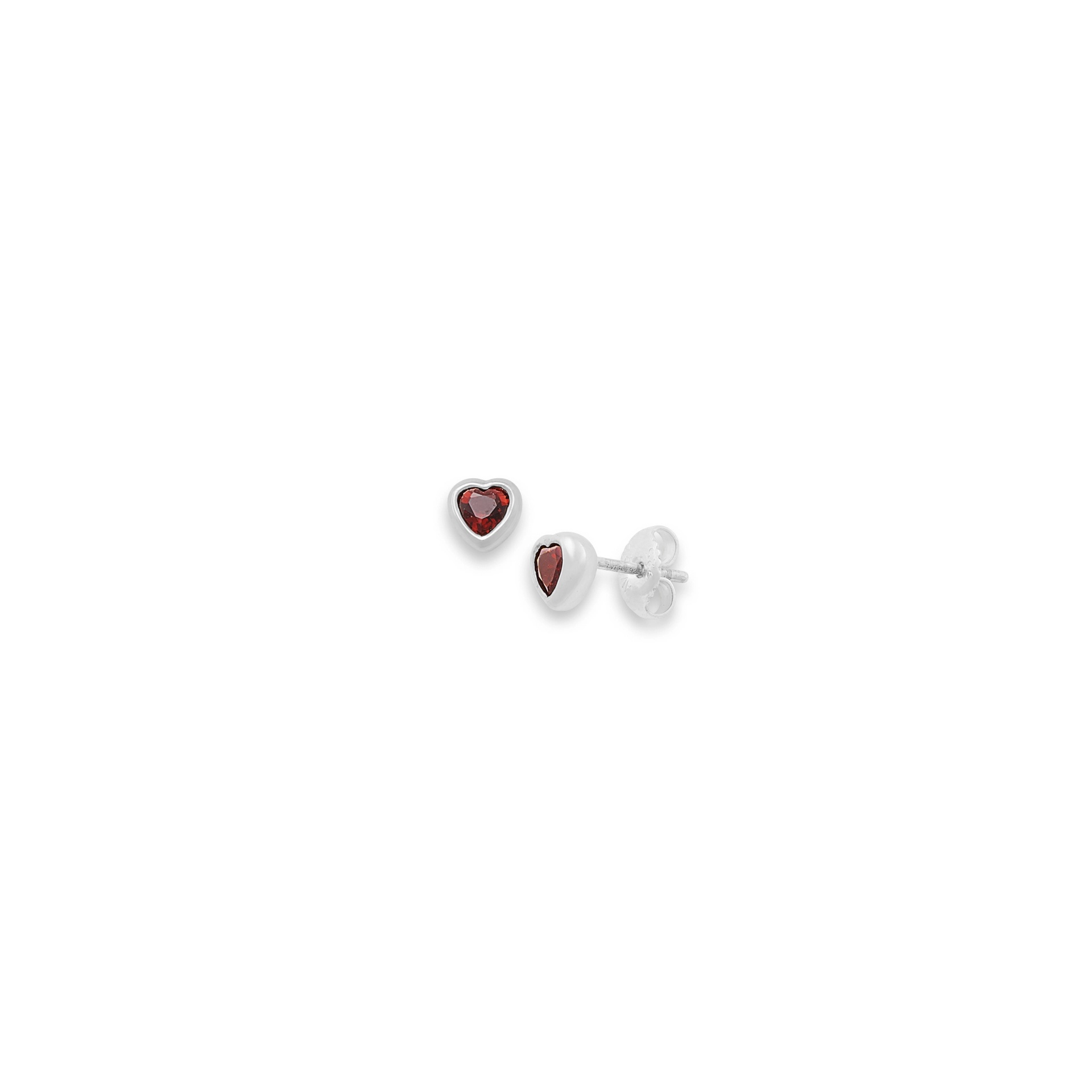 Heart Gemstone Studs - Image 3
