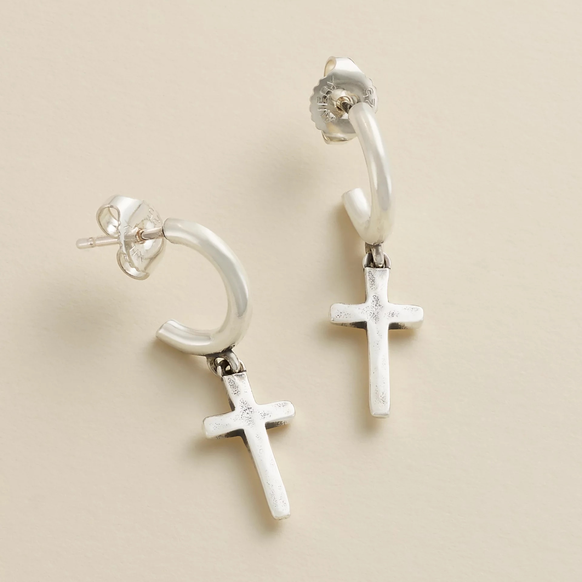 Horizon Cross Hoop Dangle EarShop All Rings - Image 2