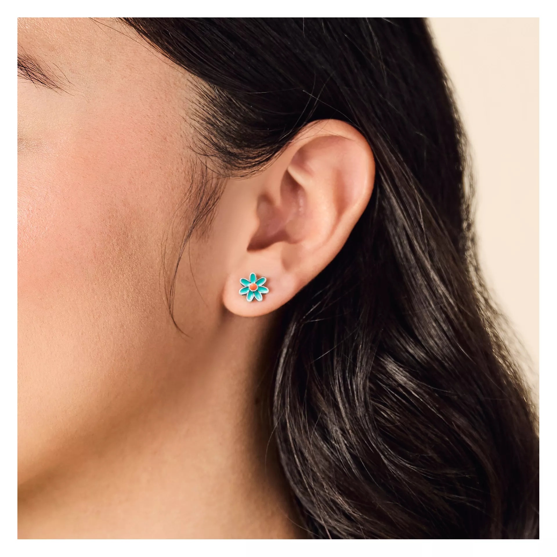 Enamel Mini Flower Studs - Image 3