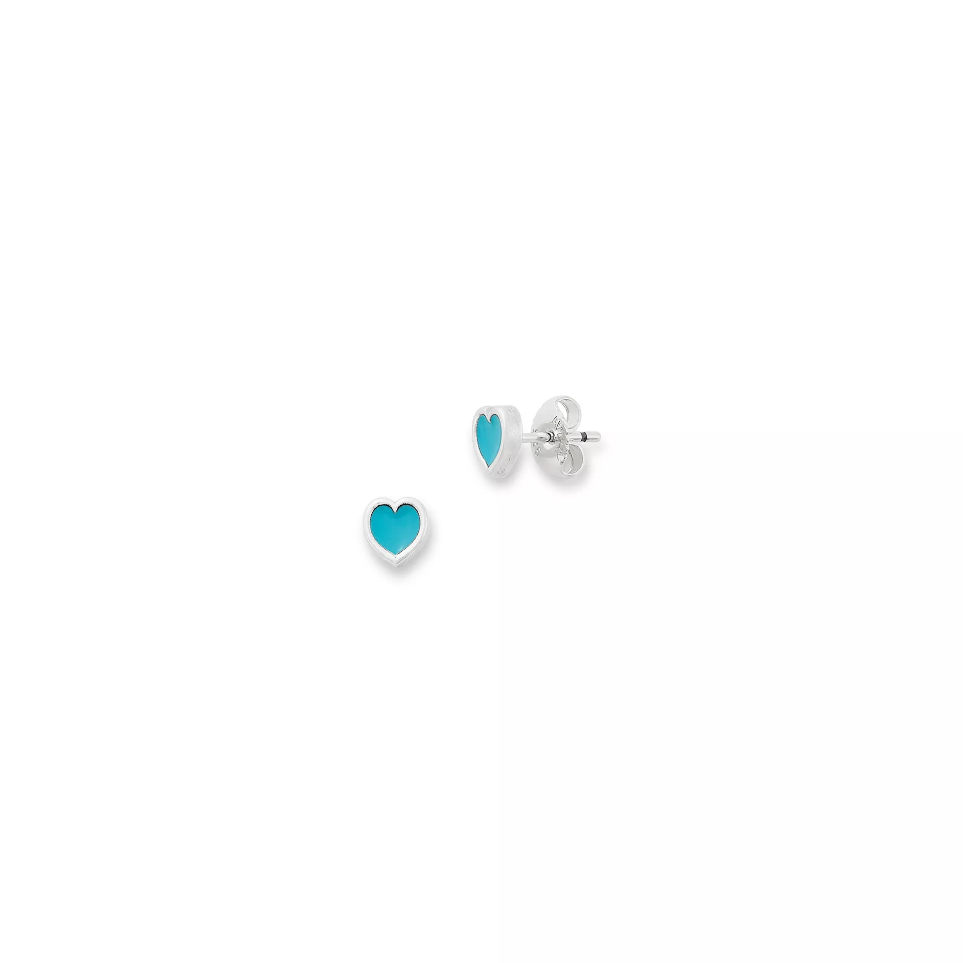 Enamel Connected Hearts Studs