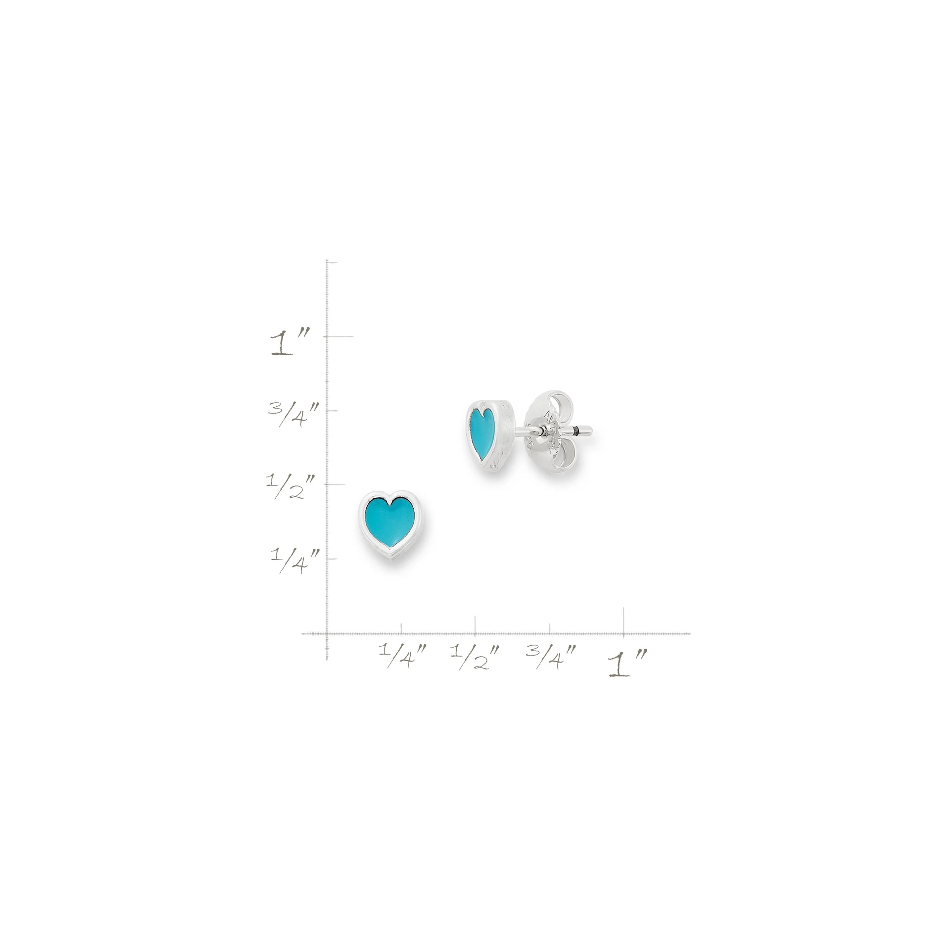 Enamel Connected Hearts Studs - Image 5