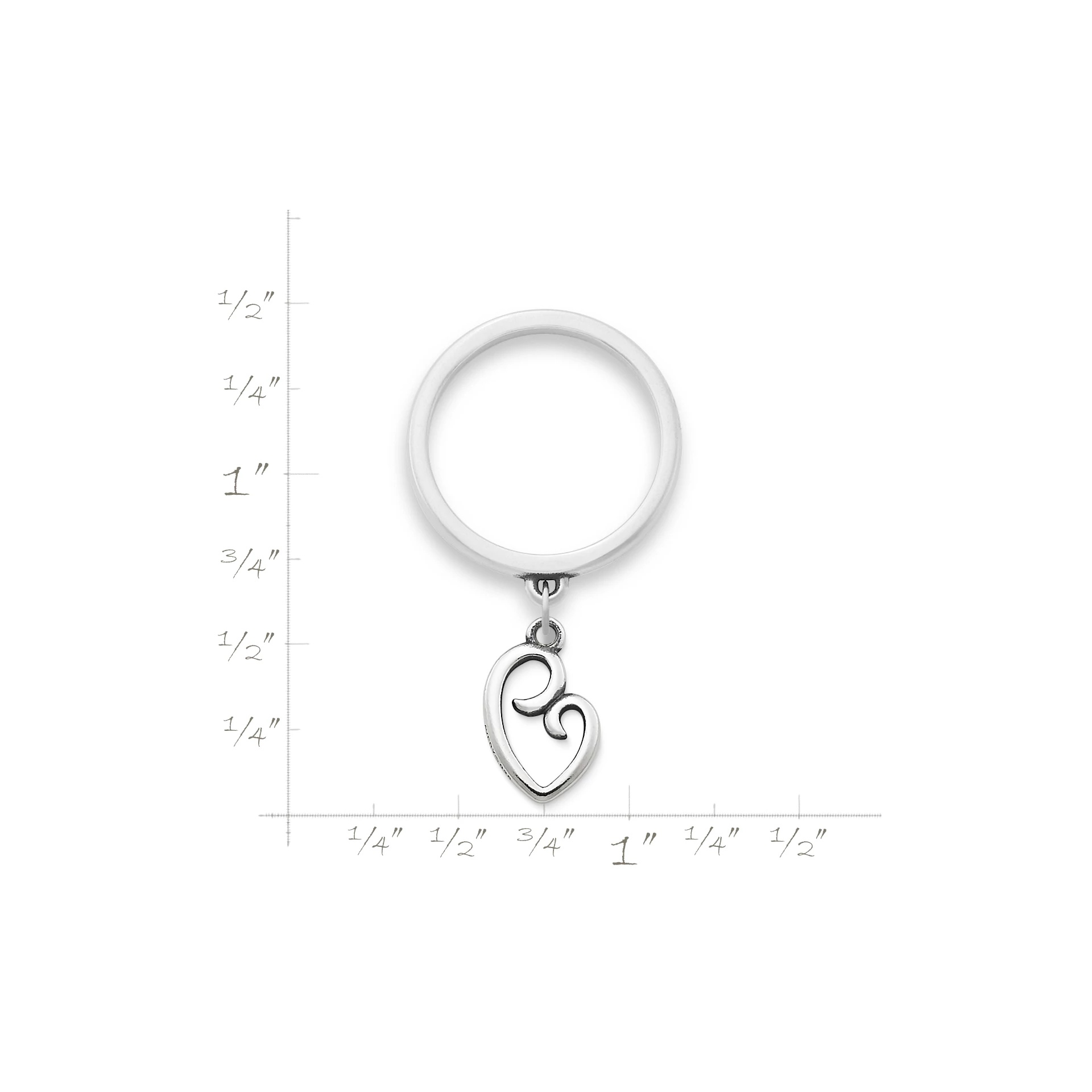 Delicate Mother's Love Charm Dangle Ring - Image 2