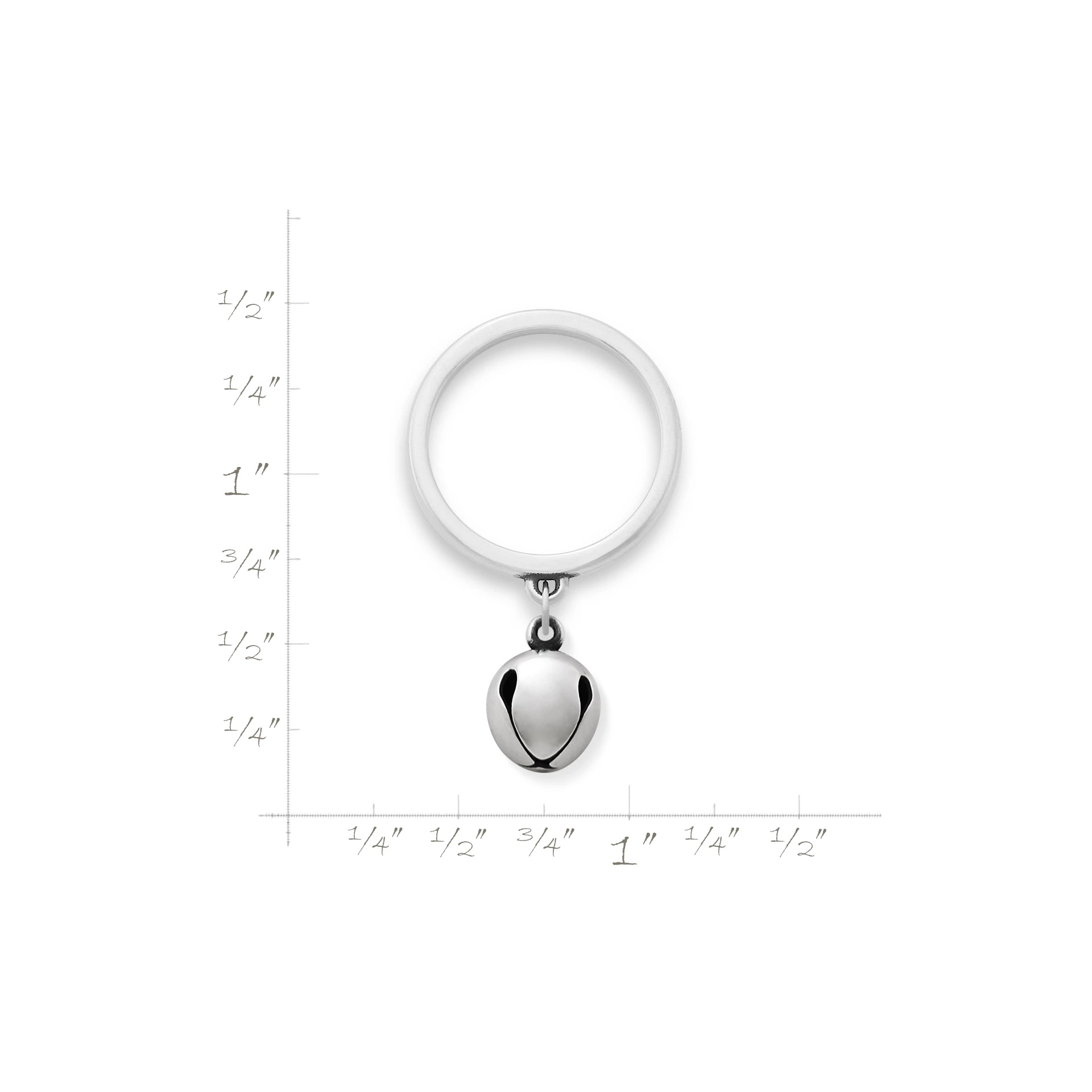 Jingle Bell Charm Dangle Ring - Image 2