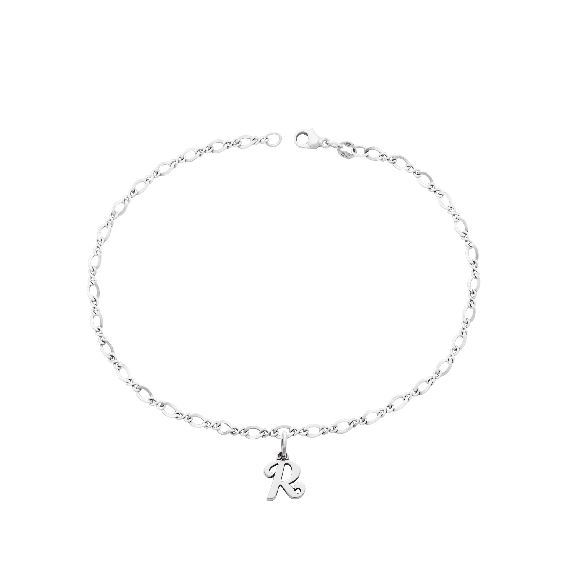 Small Script Initial Anklet