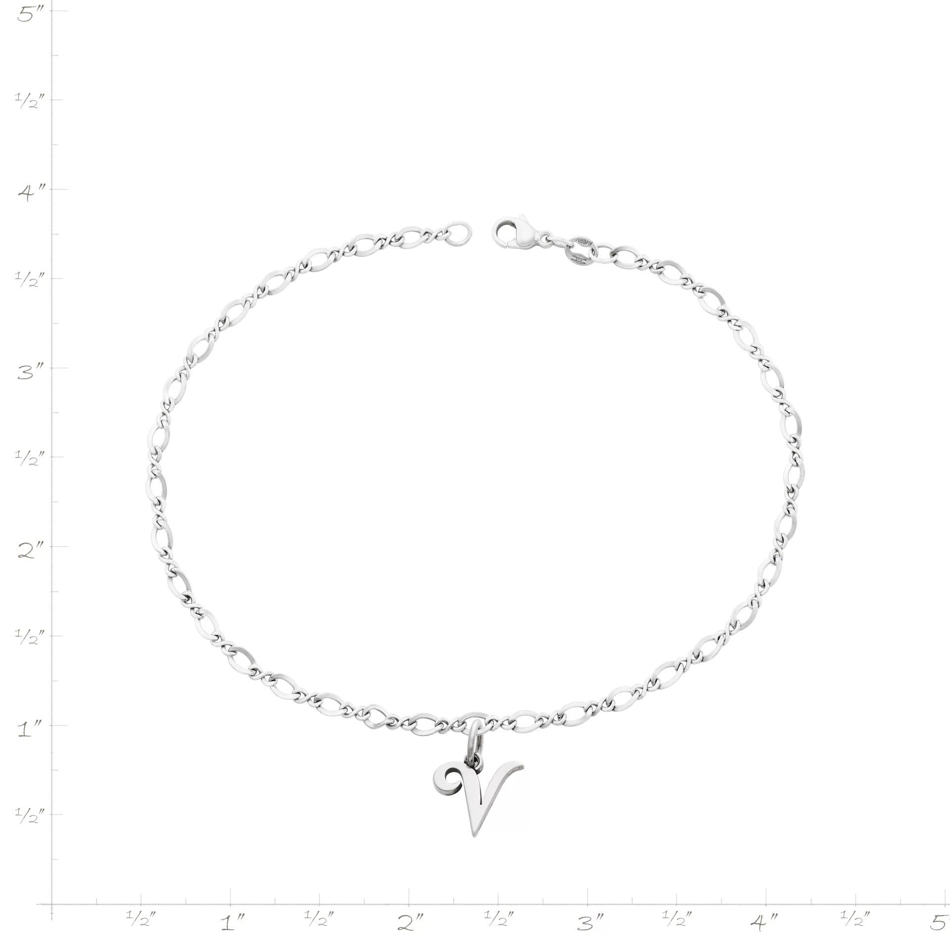 Small Script Initial Anklet - Image 3
