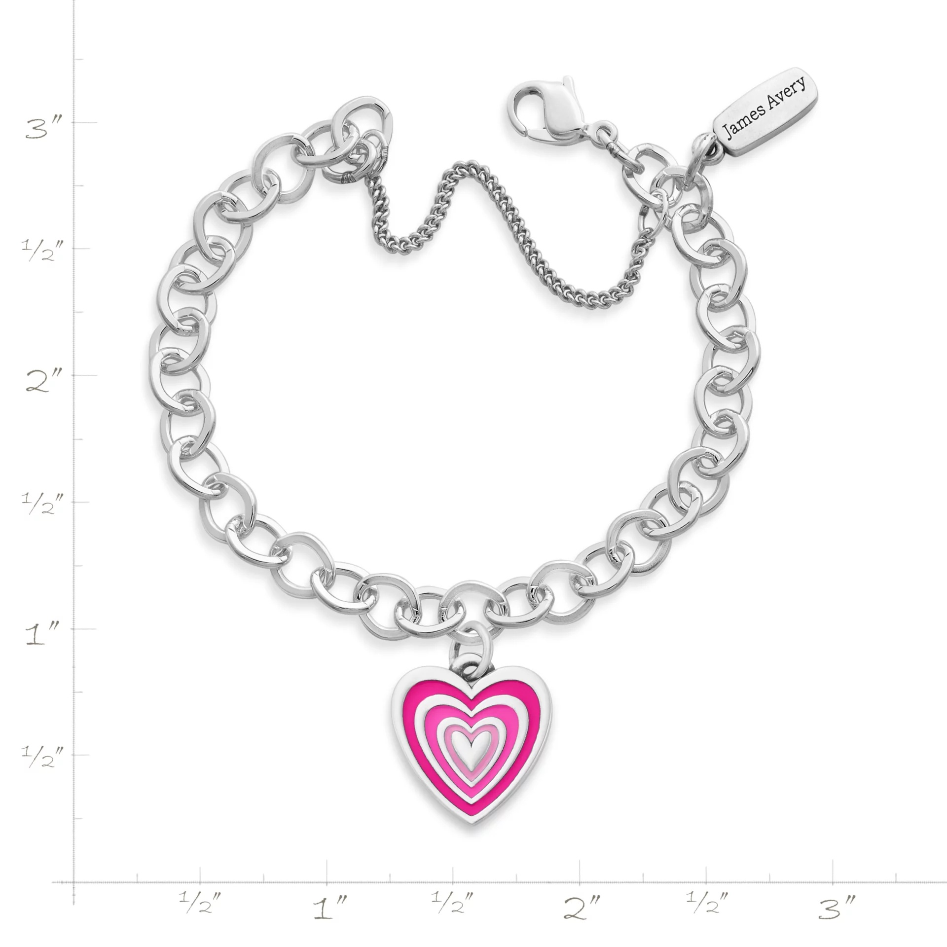 Enamel Radiant Heart Charm Bracelet - Image 2