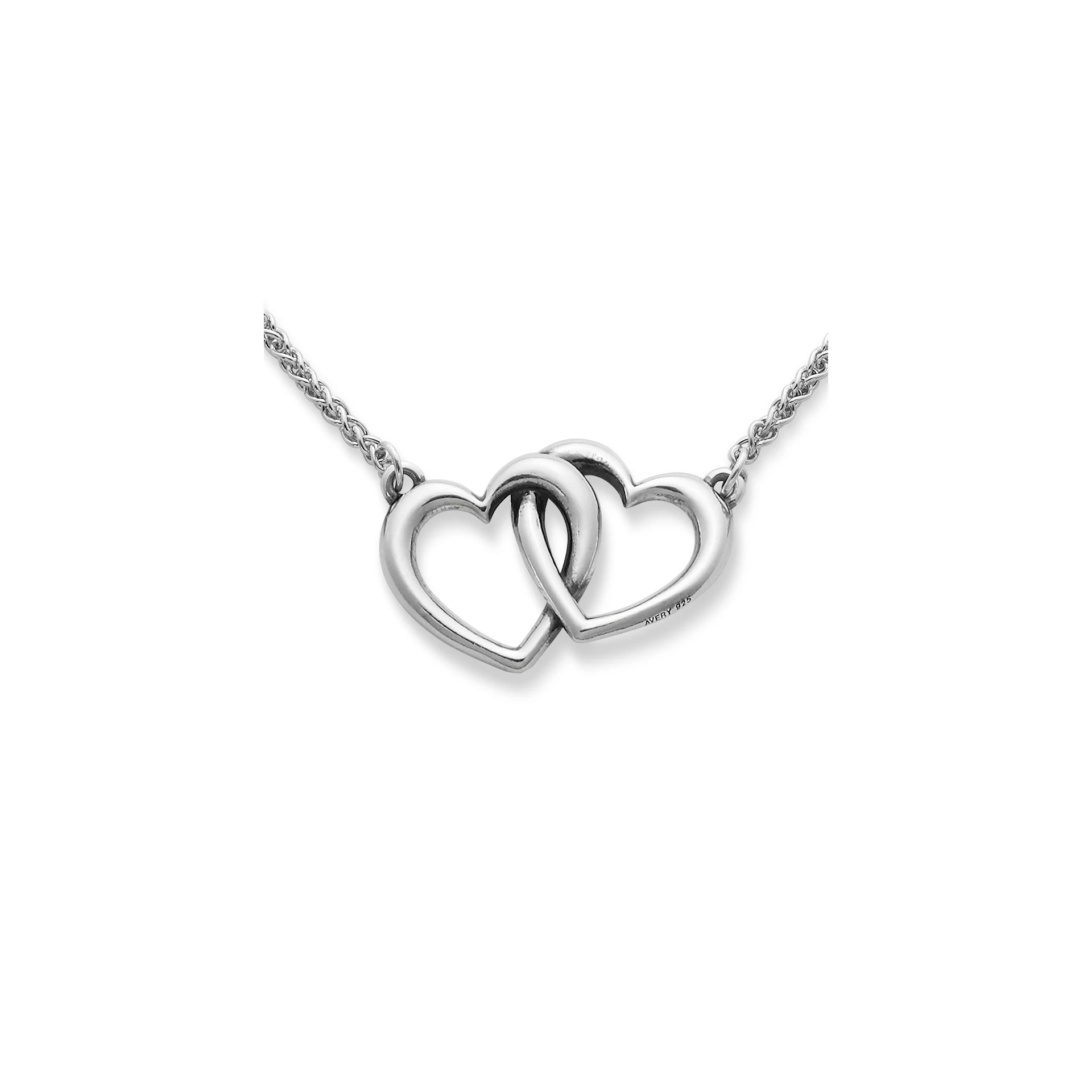 Double Heart Linked Necklace