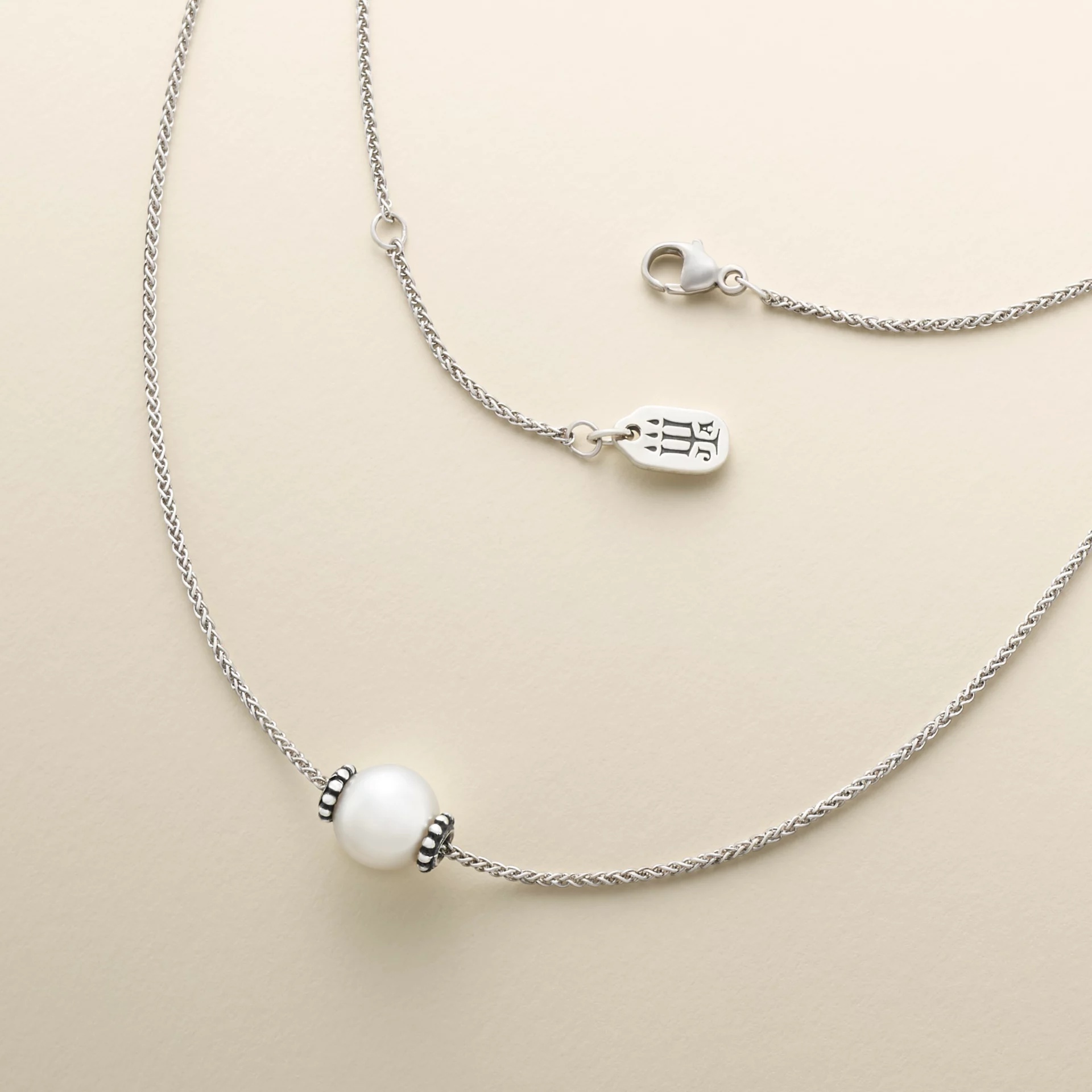 Beaded Cultured Pearl Slider Necklace - Image 3