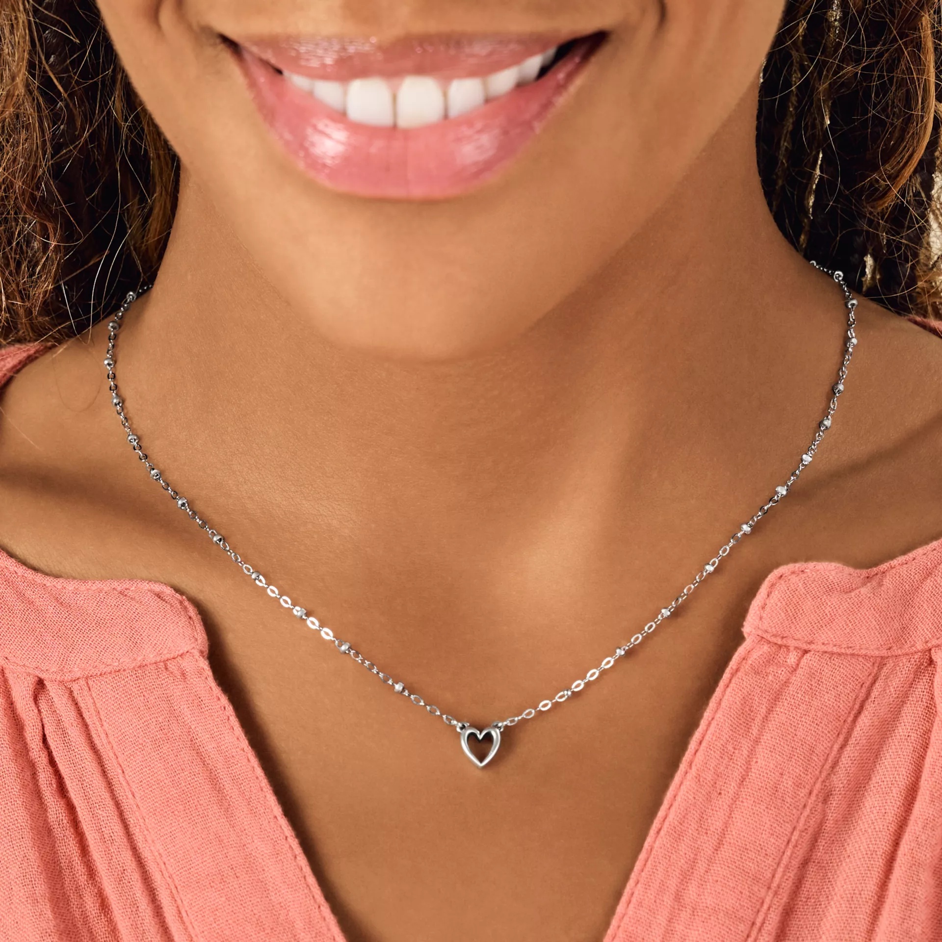 Delicate Heart Beaded Necklace - Image 5