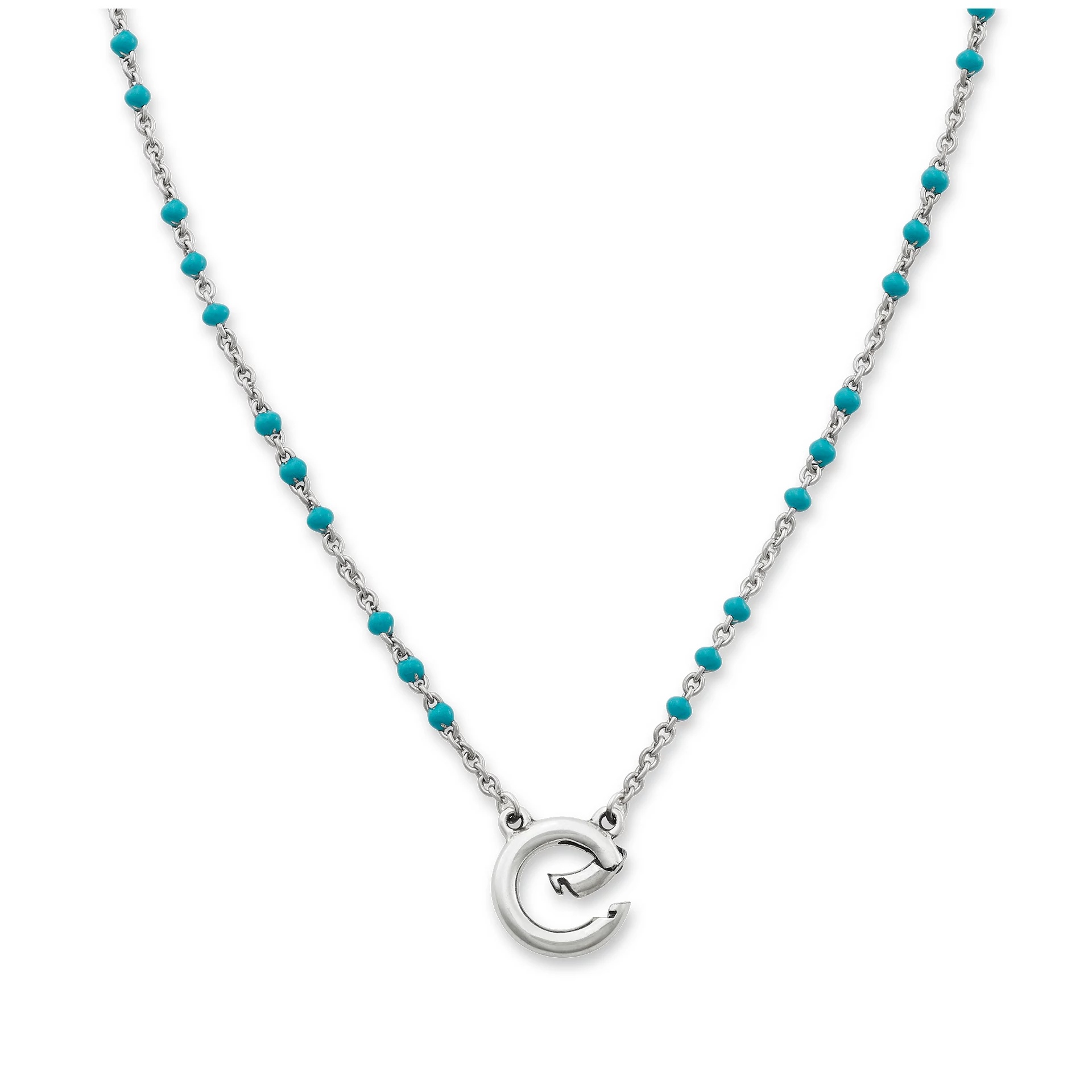 Enamel Beaded Chain Changeable Charm Holder Necklace - Image 3